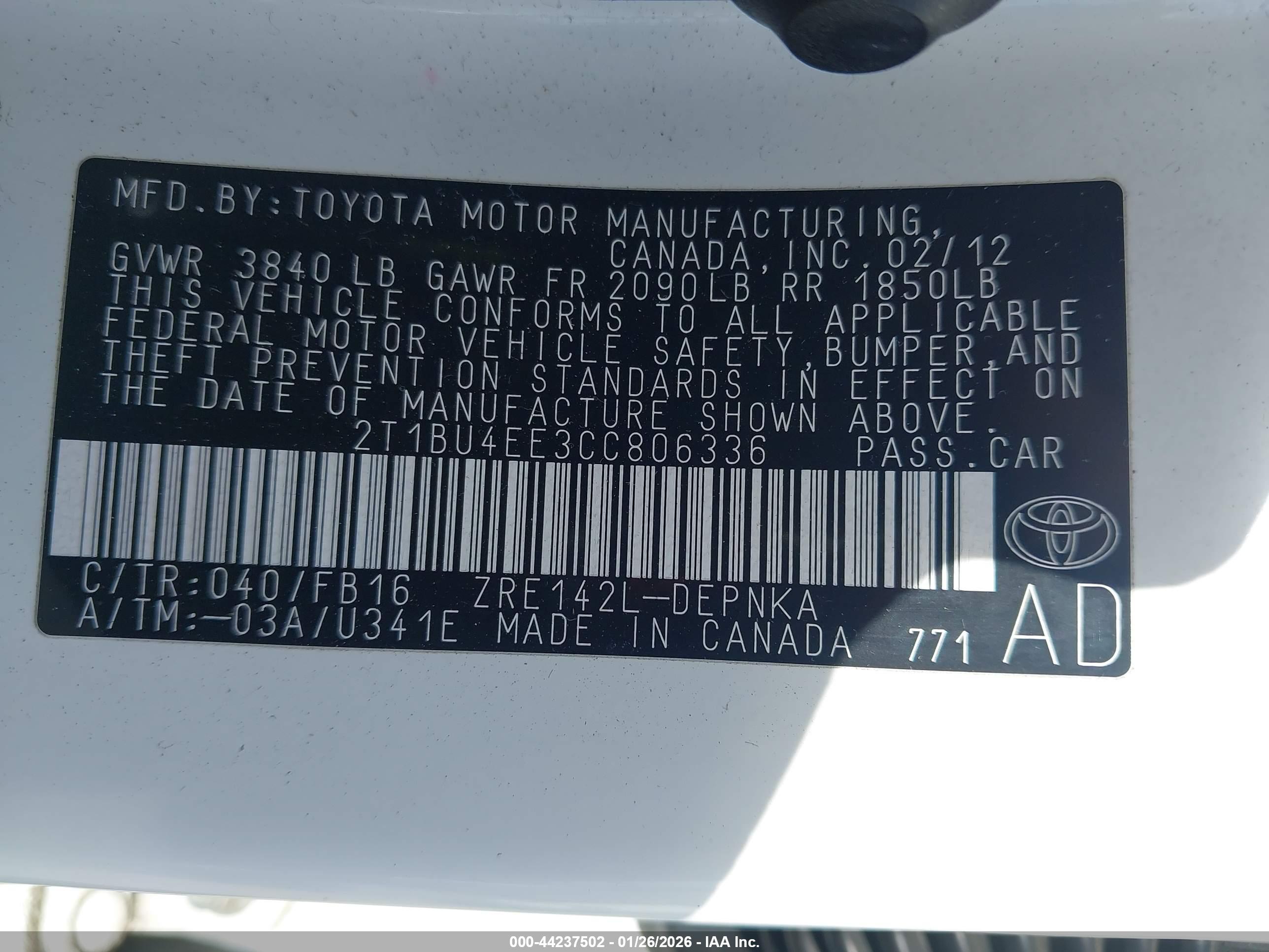 TOYOTA COROLLA image 9