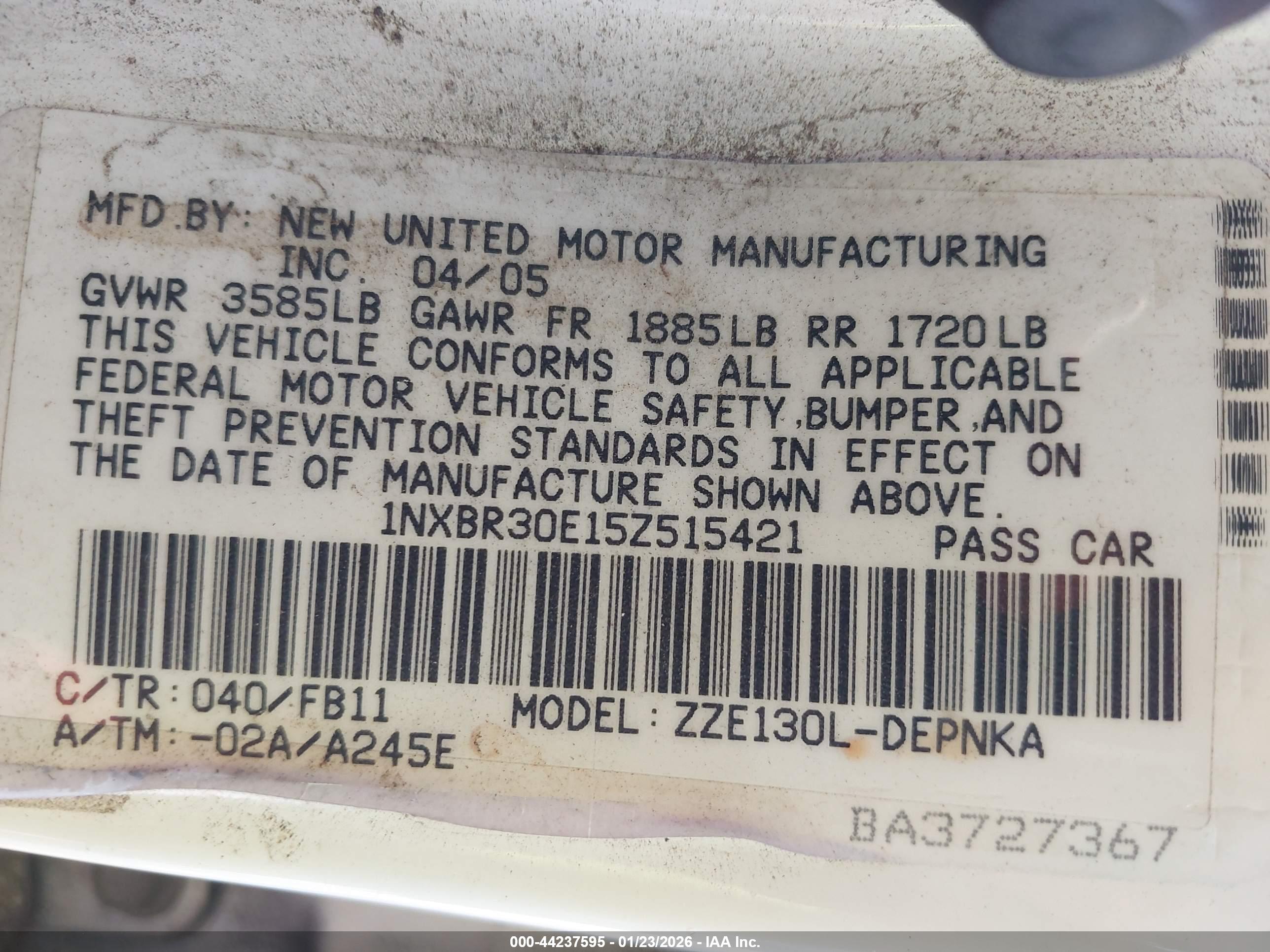 TOYOTA COROLLA image 9