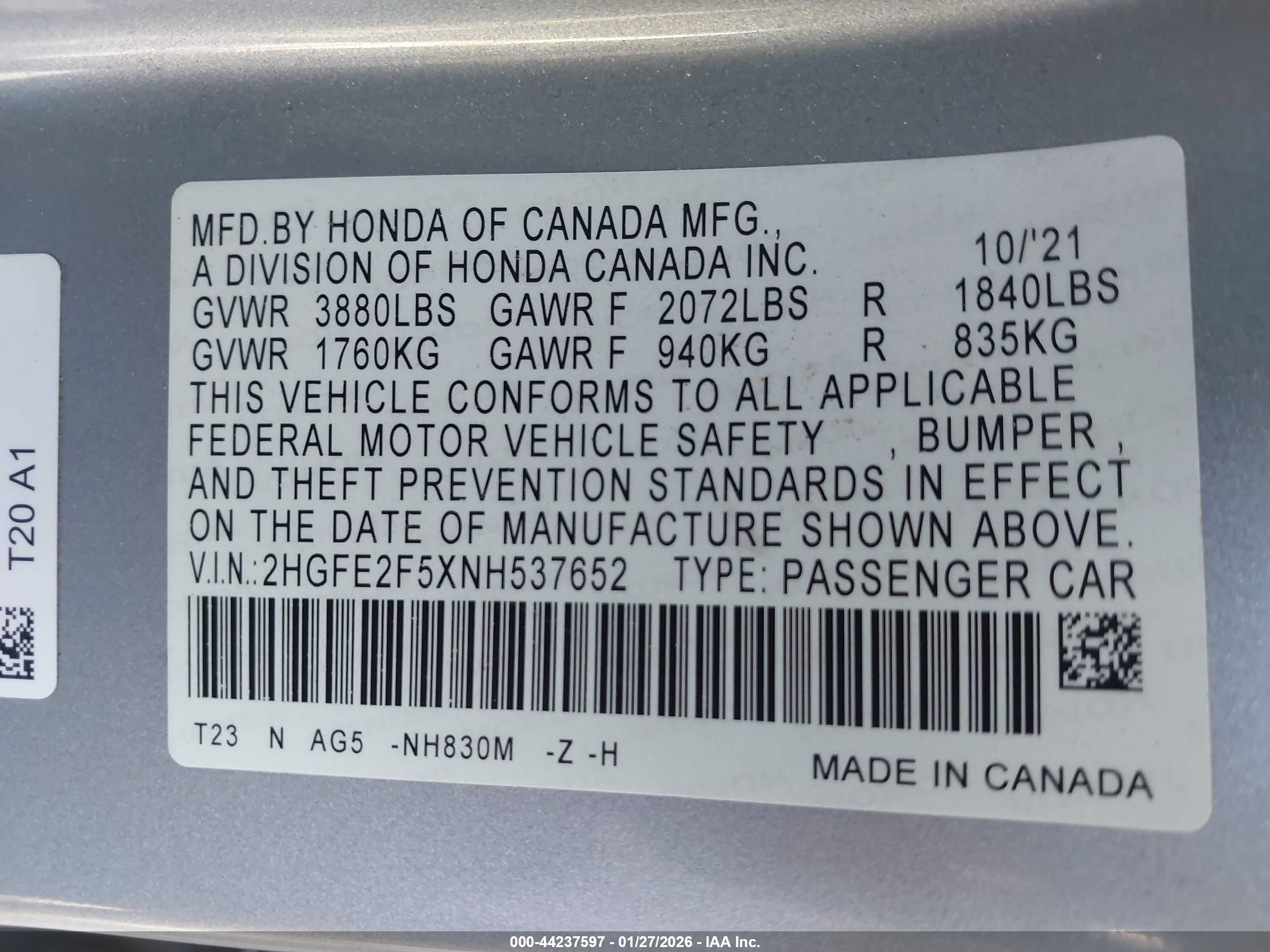 HONDA CIVIC image 9