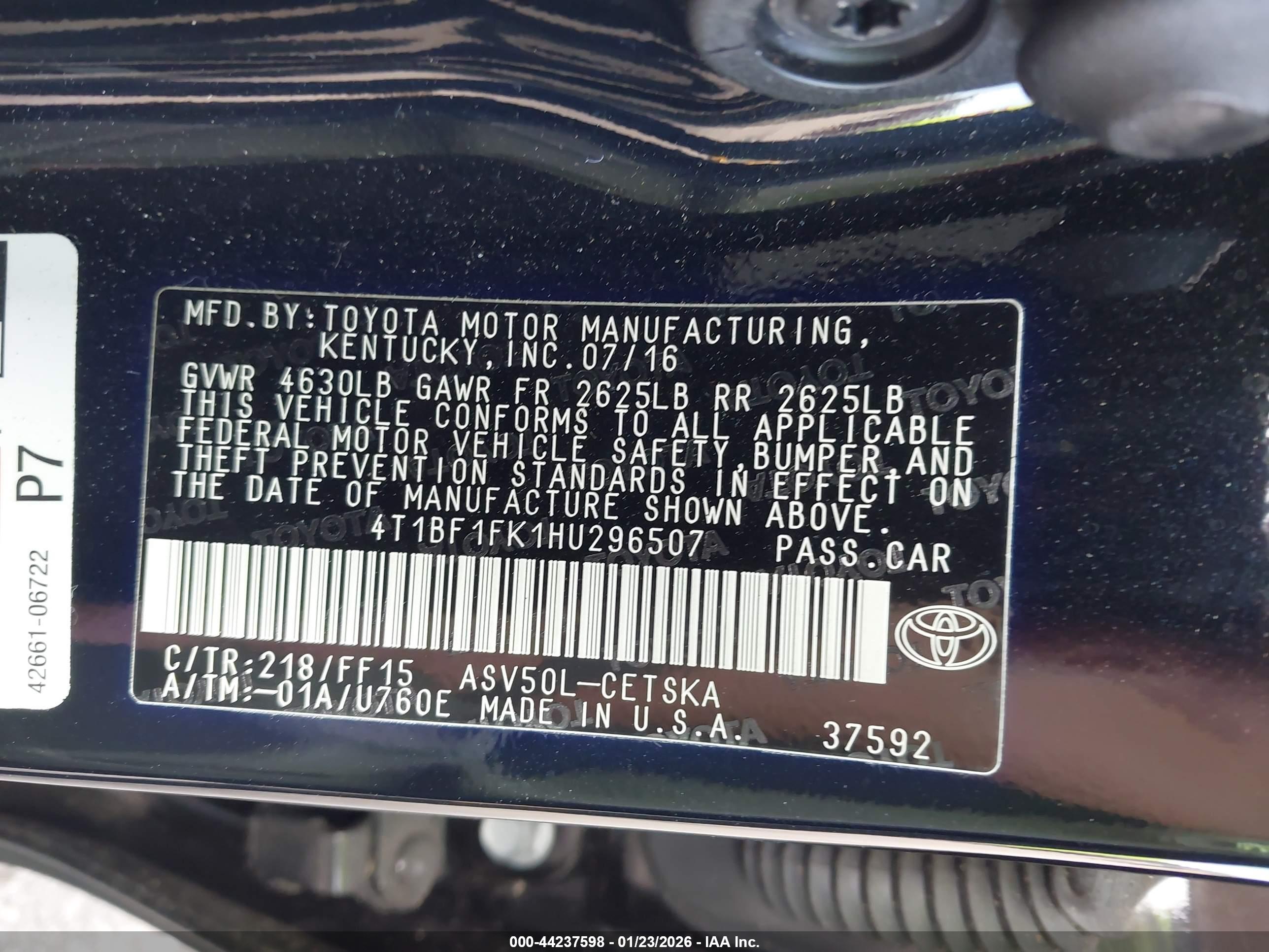 TOYOTA CAMRY image 9