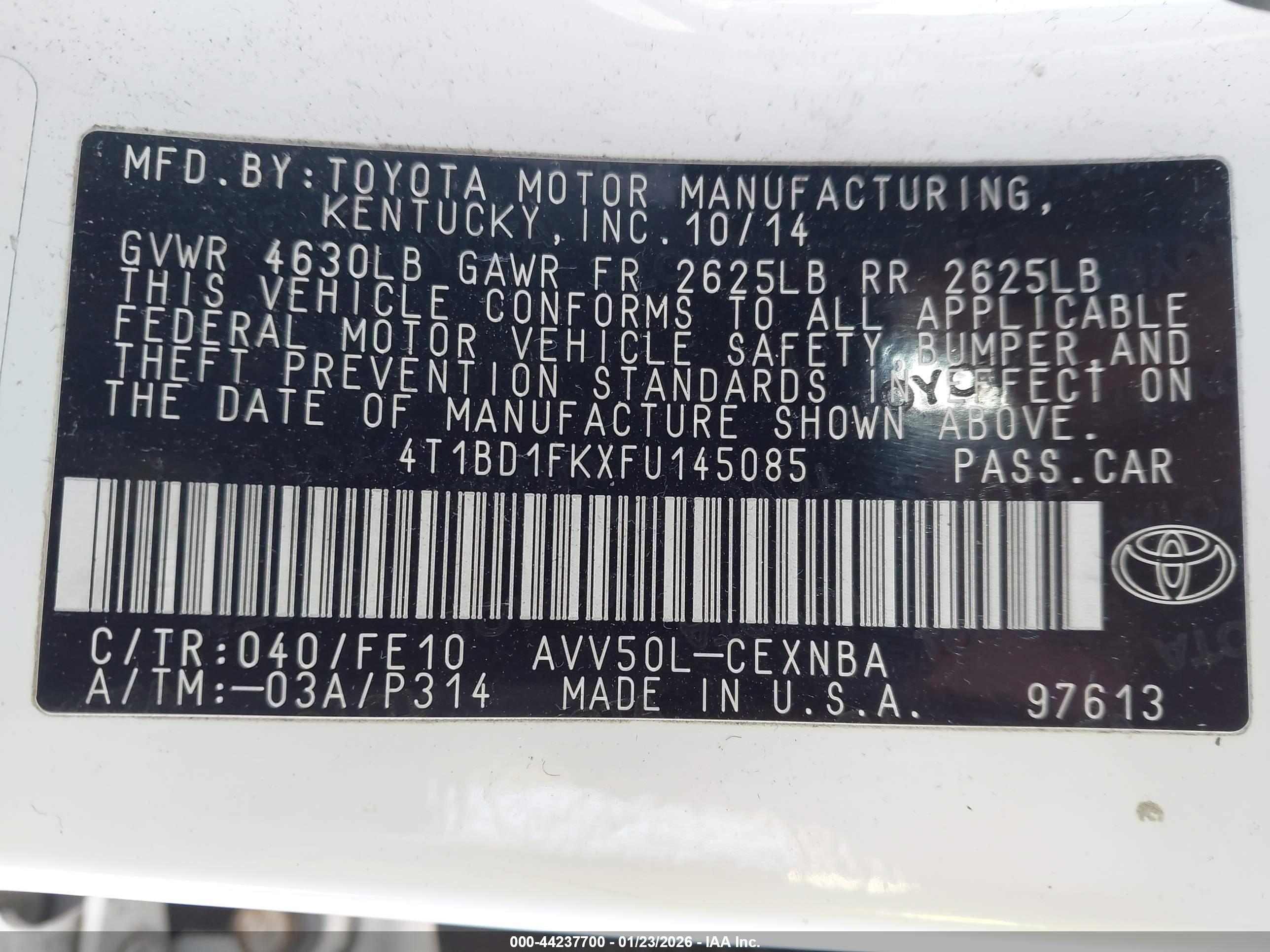 TOYOTA CAMRY image 9