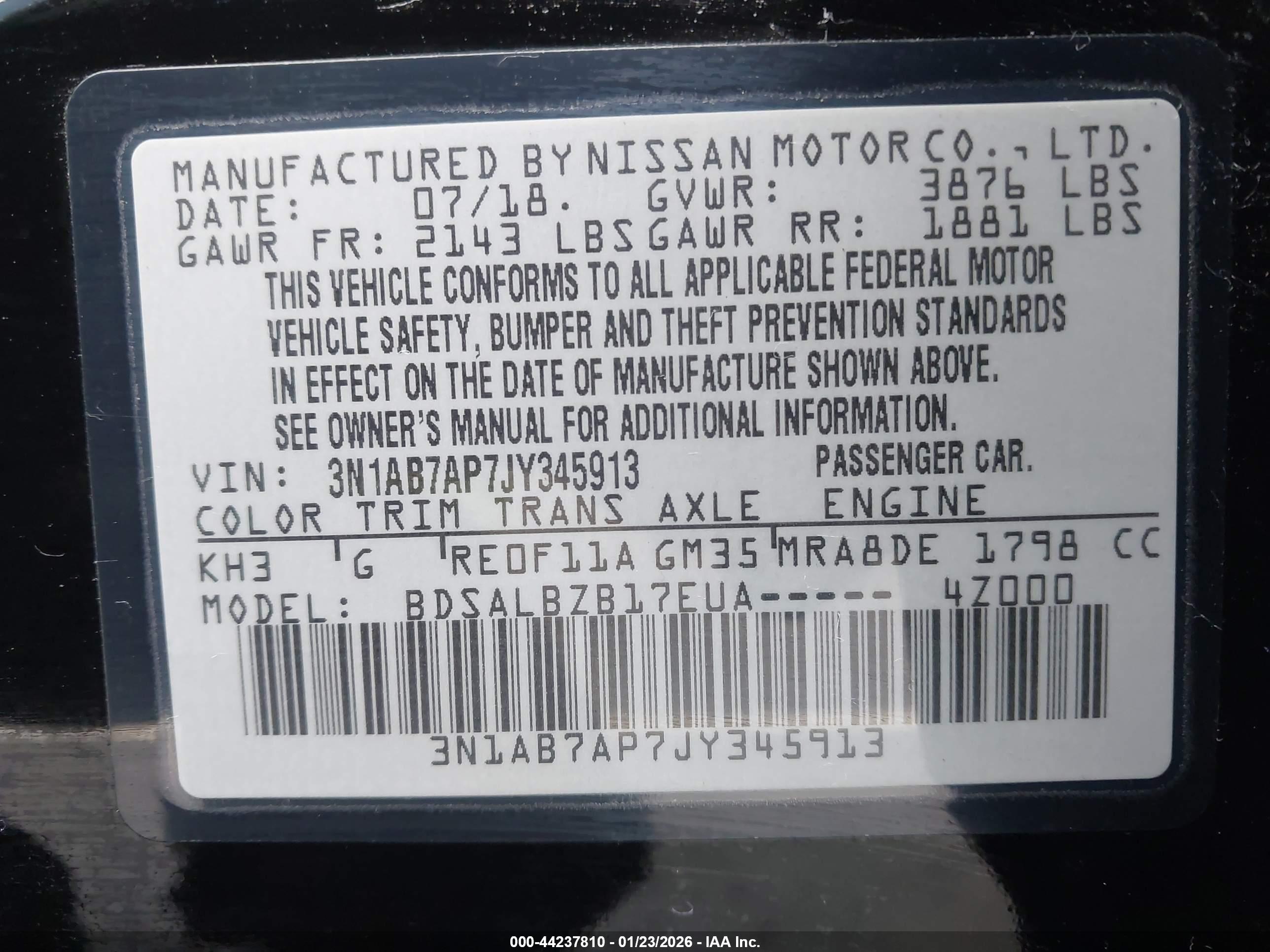 NISSAN SENTRA image 9