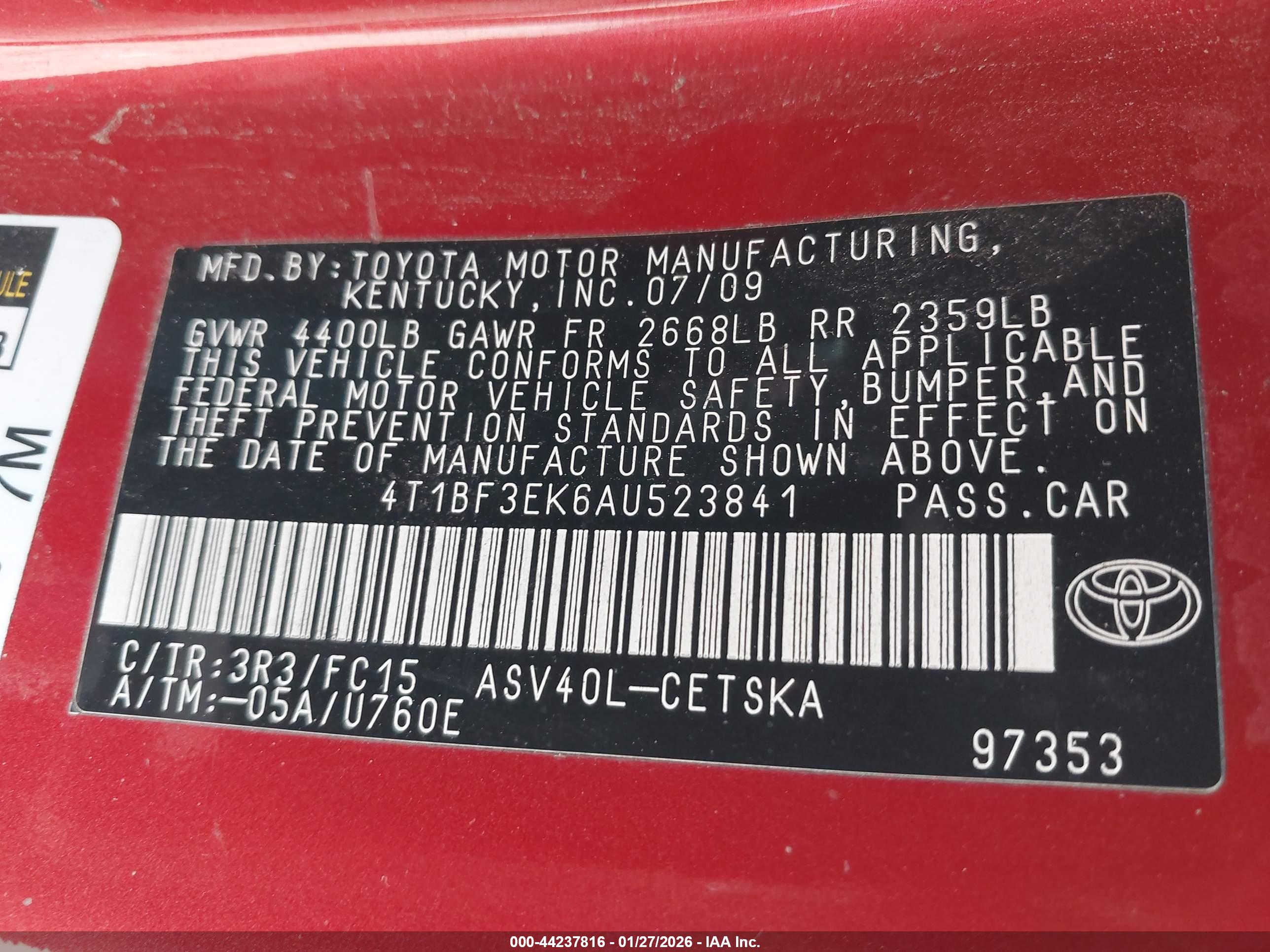 TOYOTA CAMRY image 9