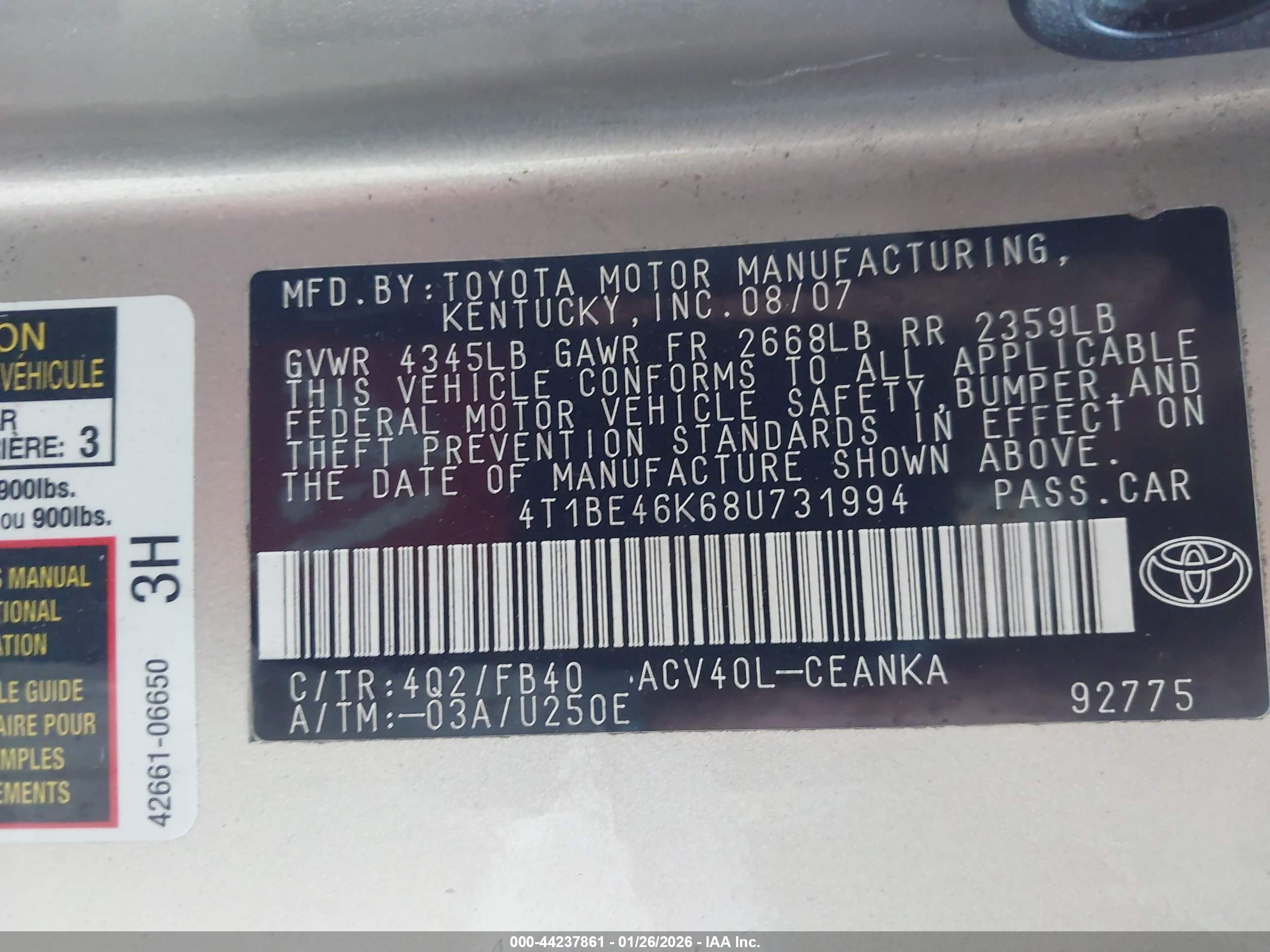 TOYOTA CAMRY image 9