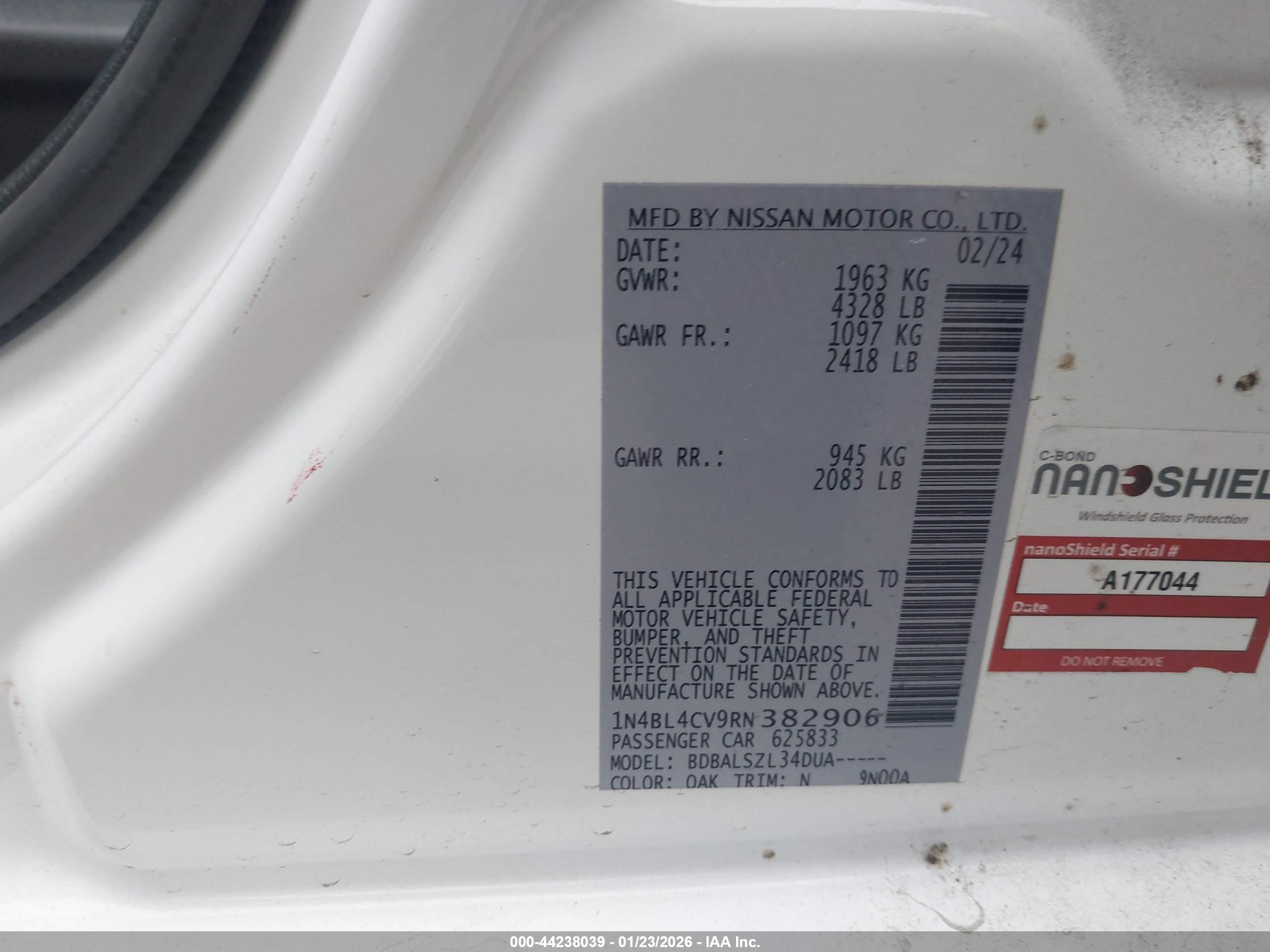 NISSAN ALTIMA image 9