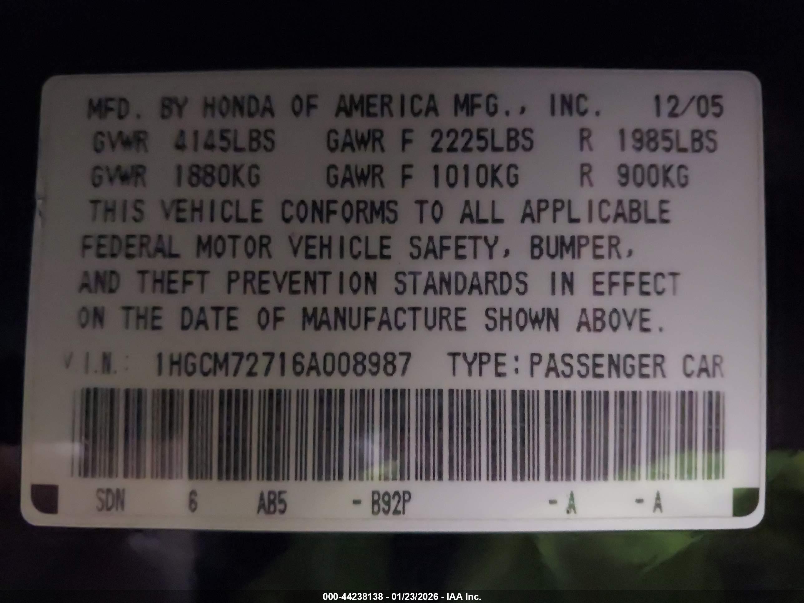 HONDA ACCORD image 9