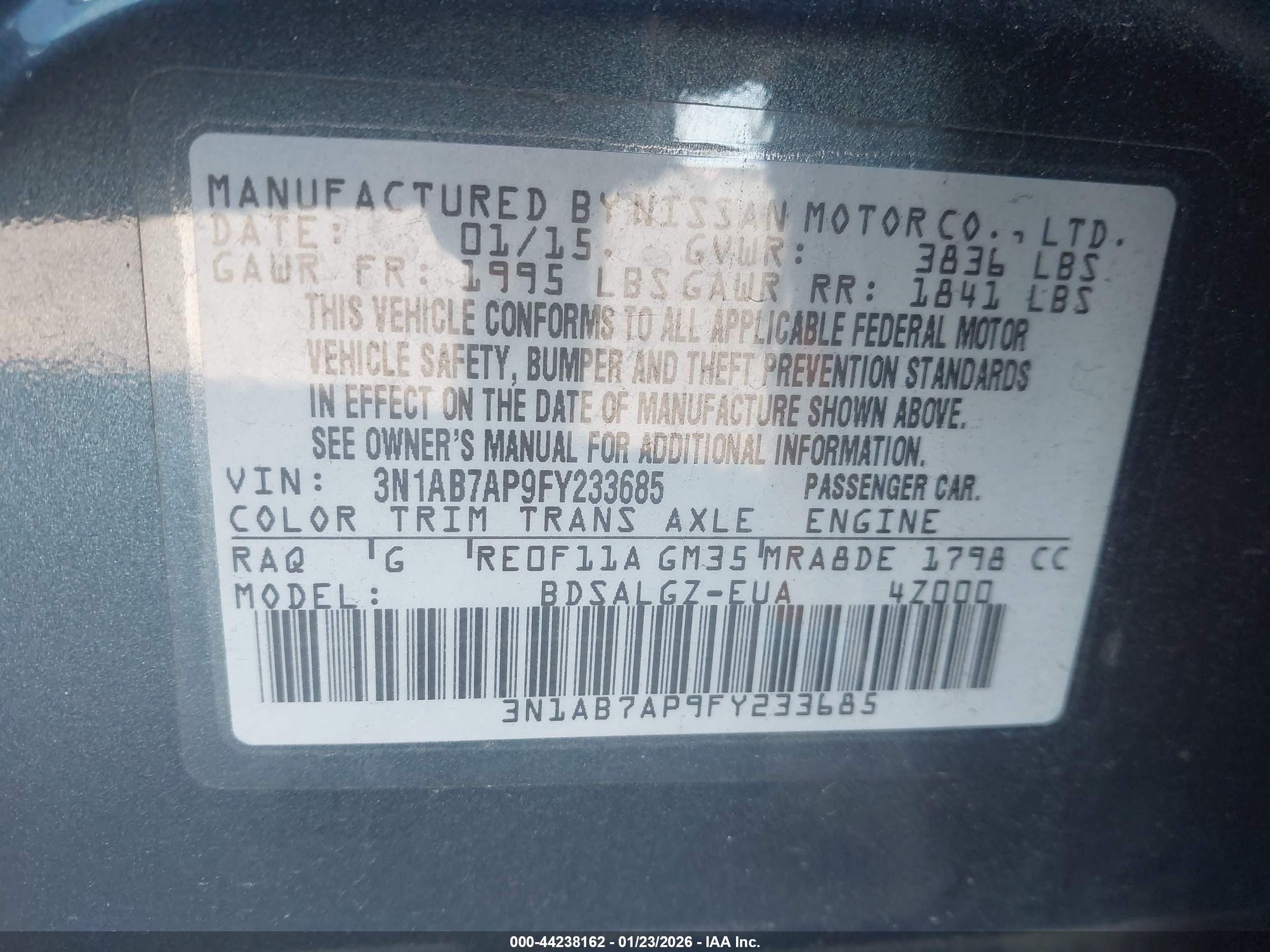 NISSAN SENTRA image 9