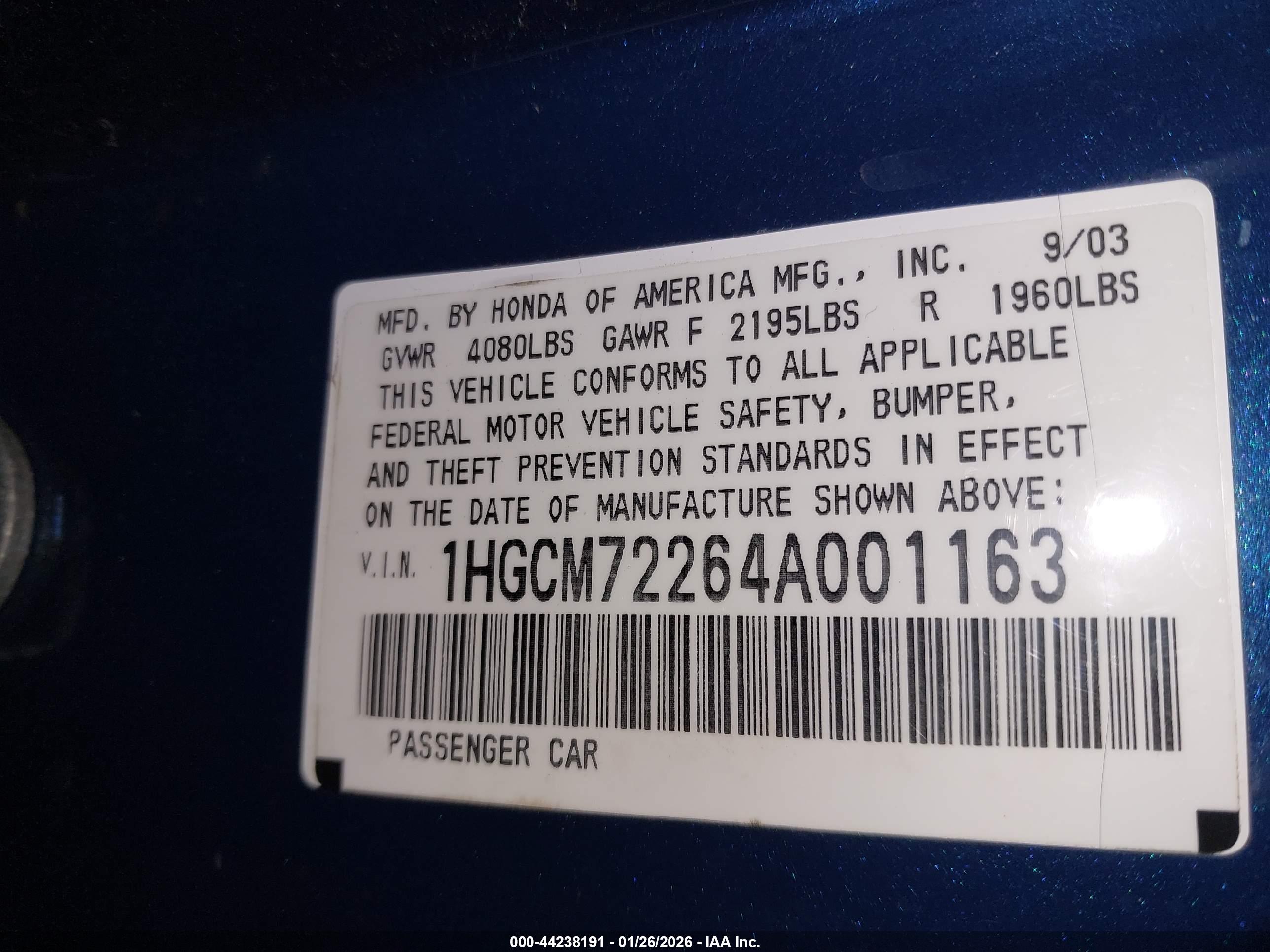 HONDA ACCORD image 9