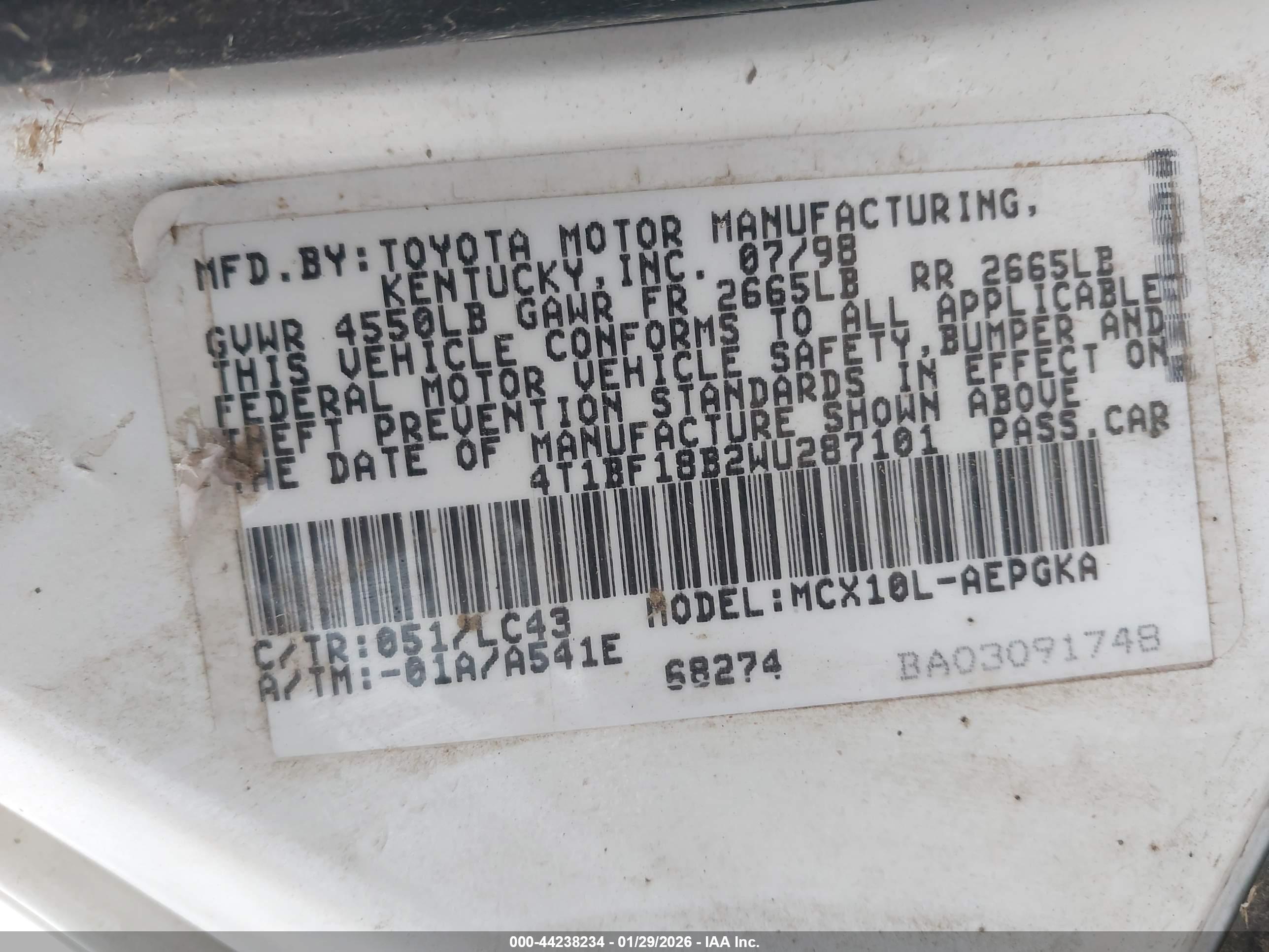 TOYOTA AVALON image 9