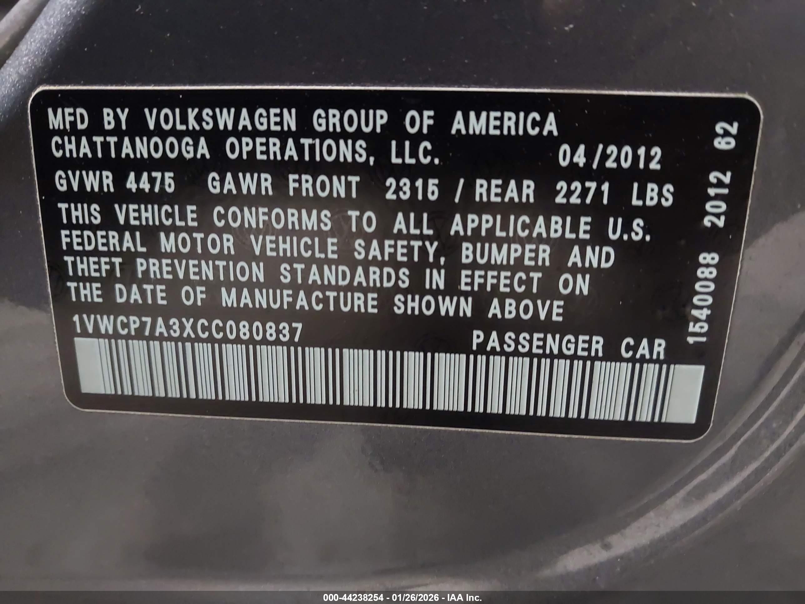 VOLKSWAGEN PASSAT image 9
