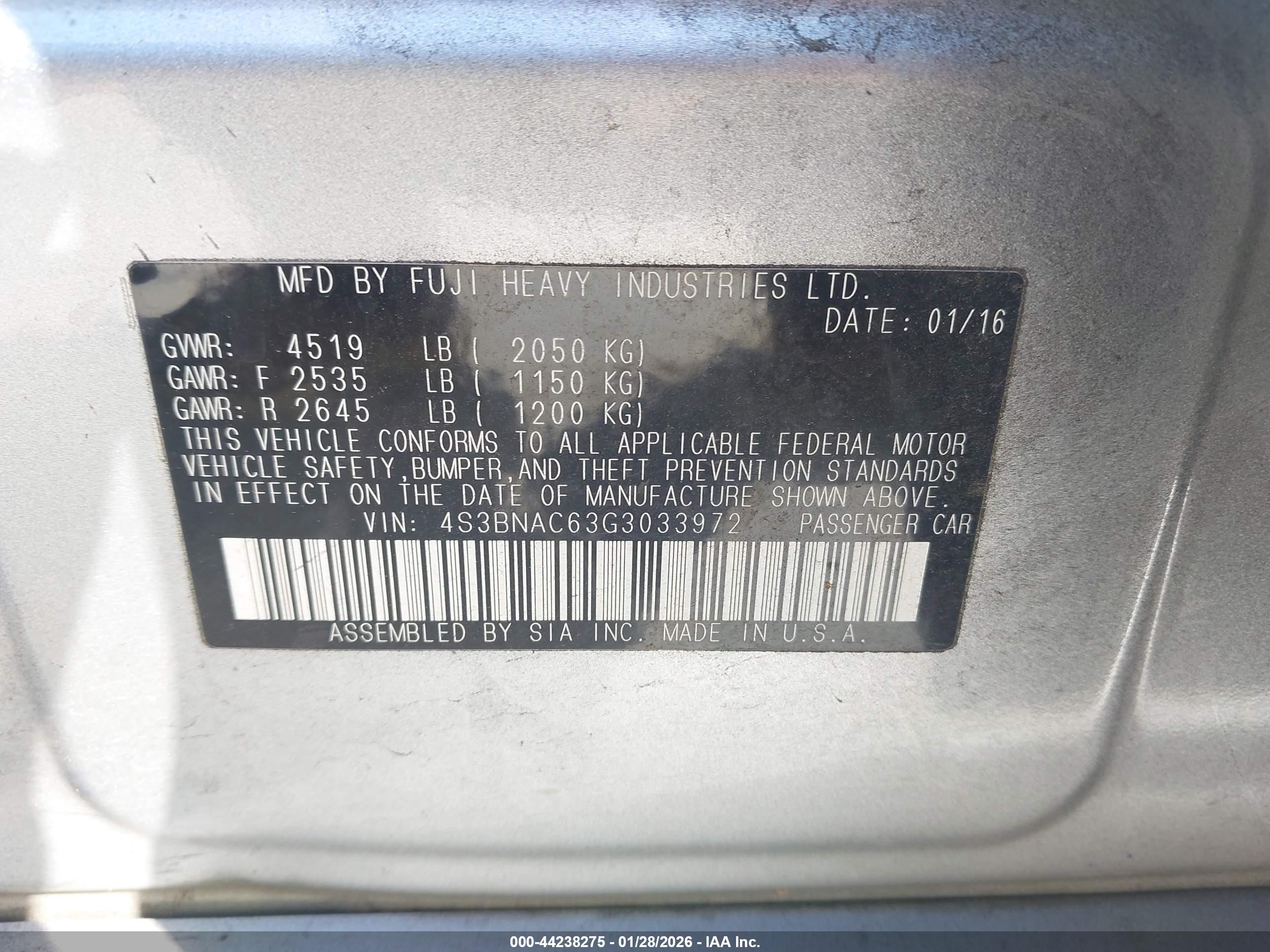 SUBARU LEGACY image 9