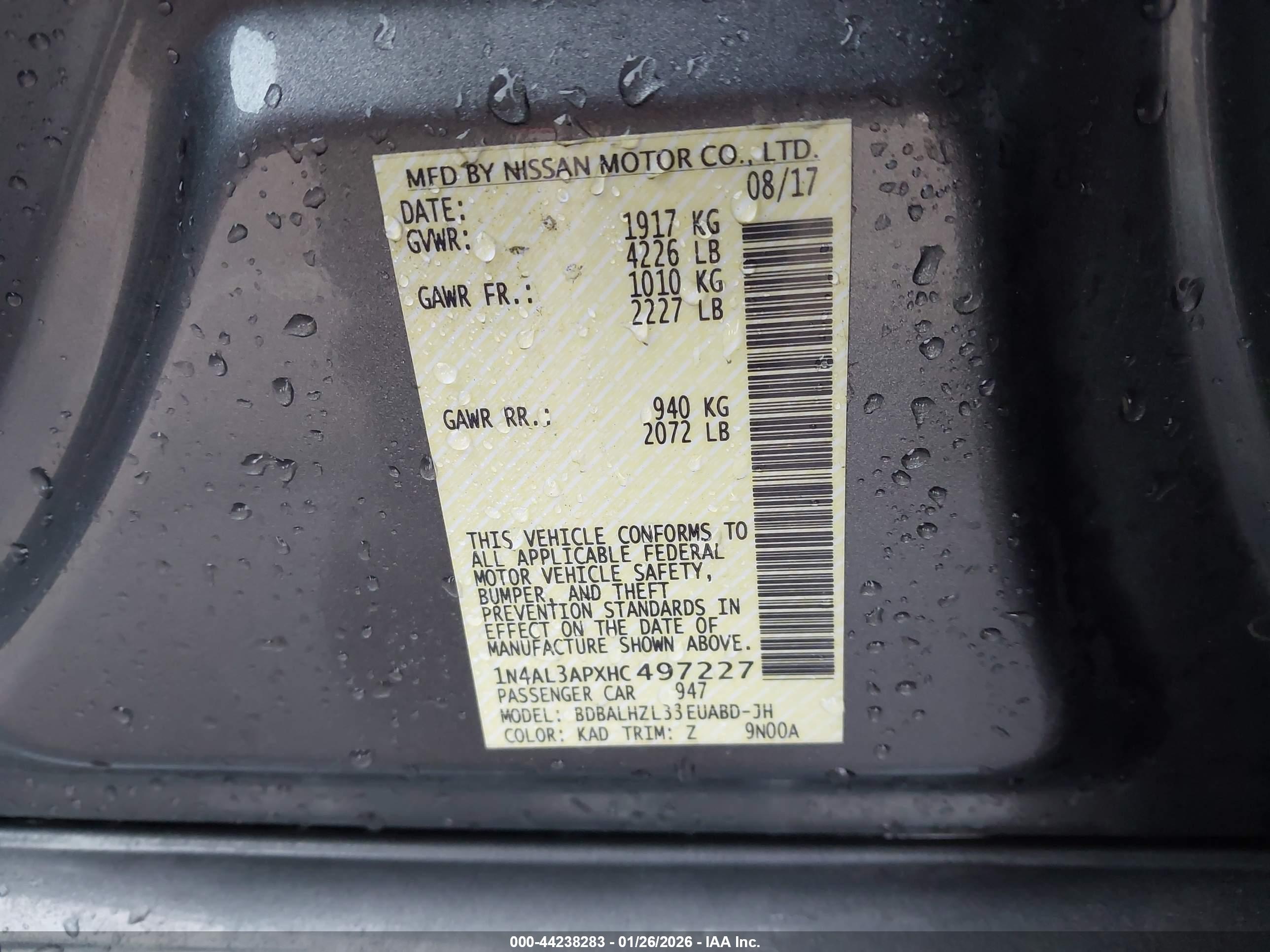 NISSAN ALTIMA image 9