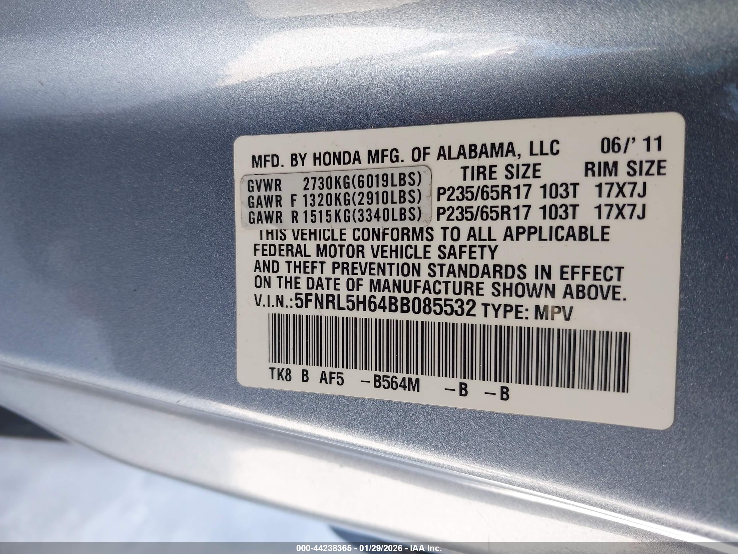 HONDA ODYSSEY image 9