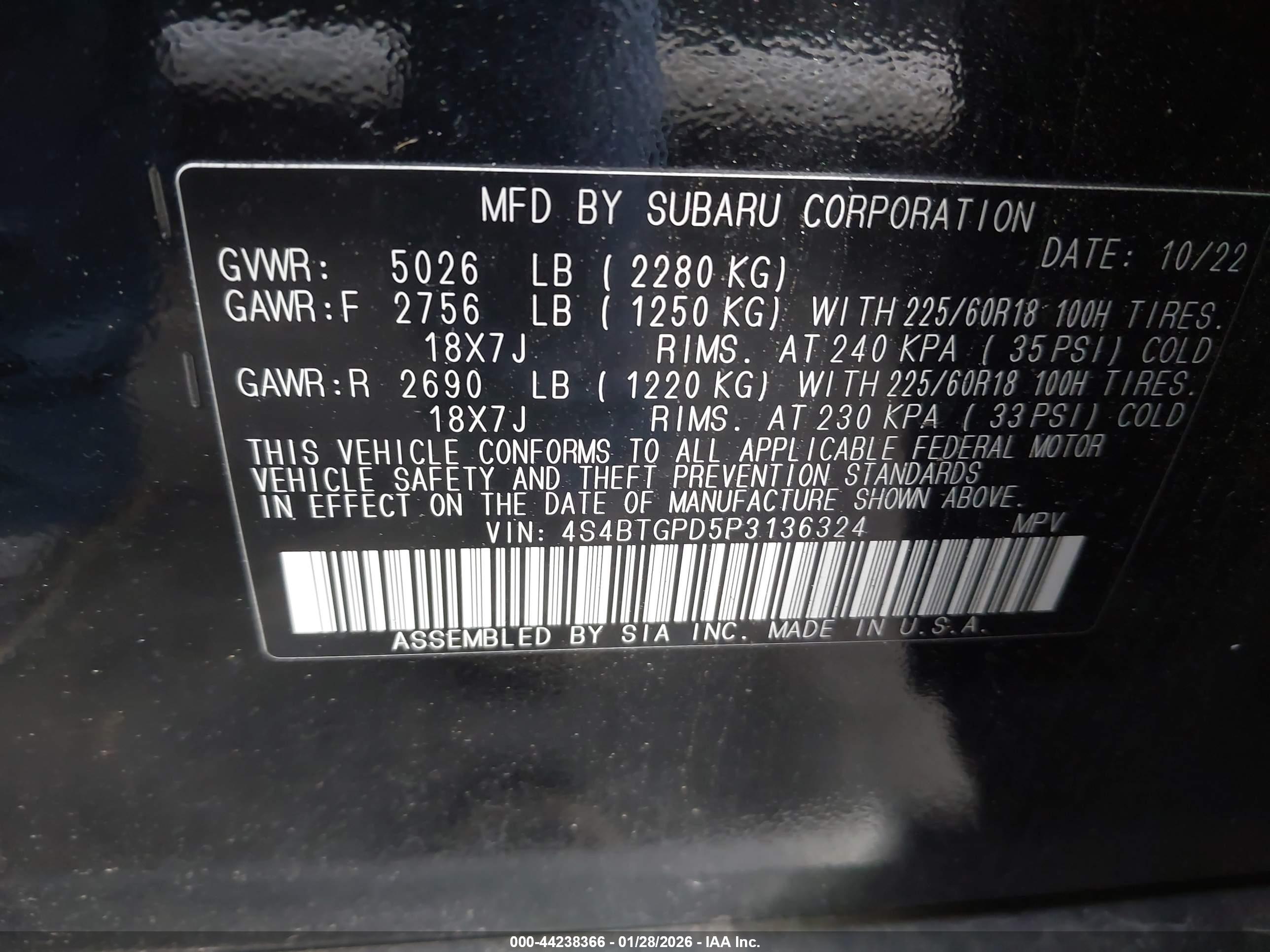 SUBARU OUTBACK image 9