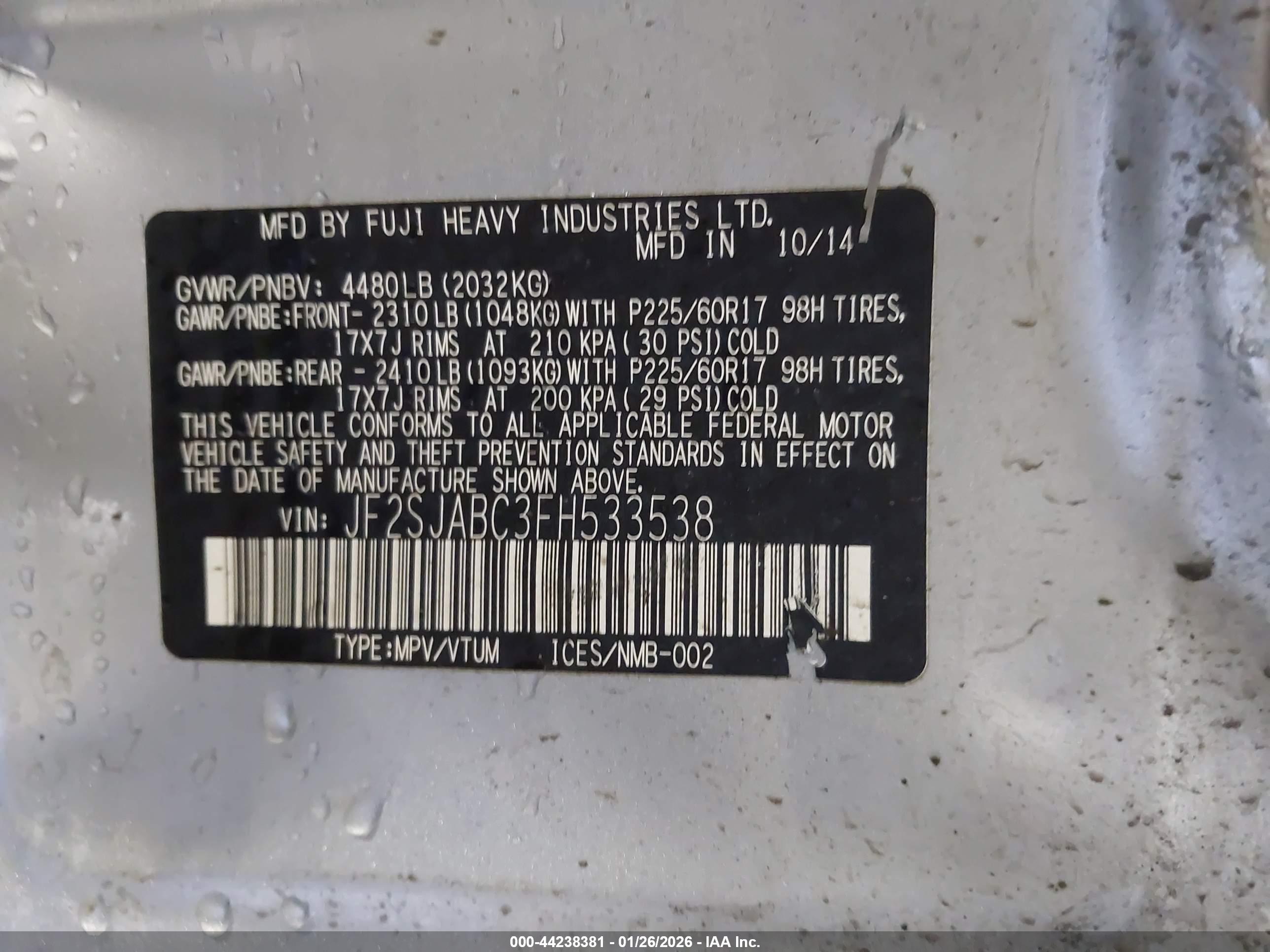 SUBARU FORESTER image 9