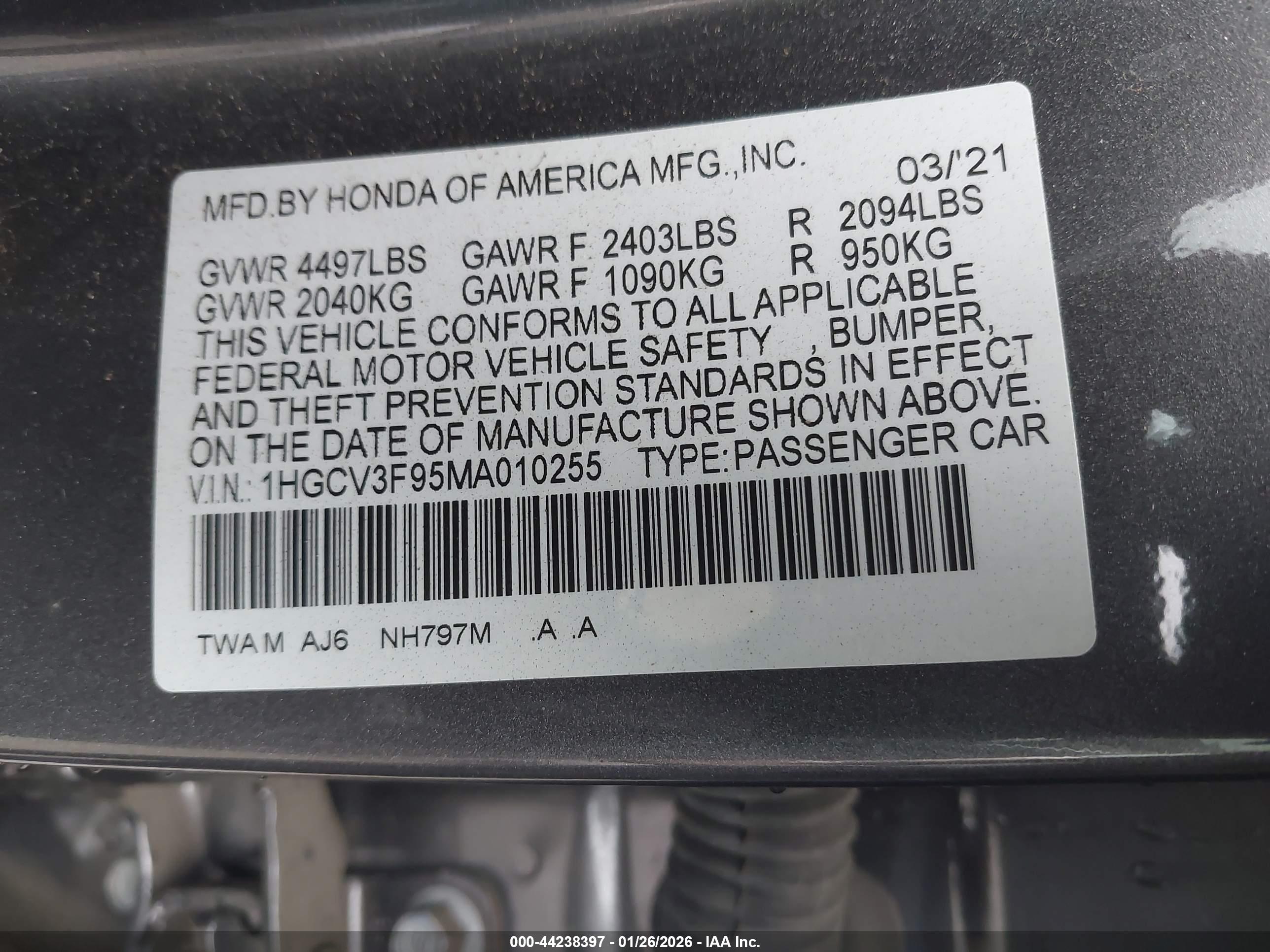 HONDA ACCORD image 9