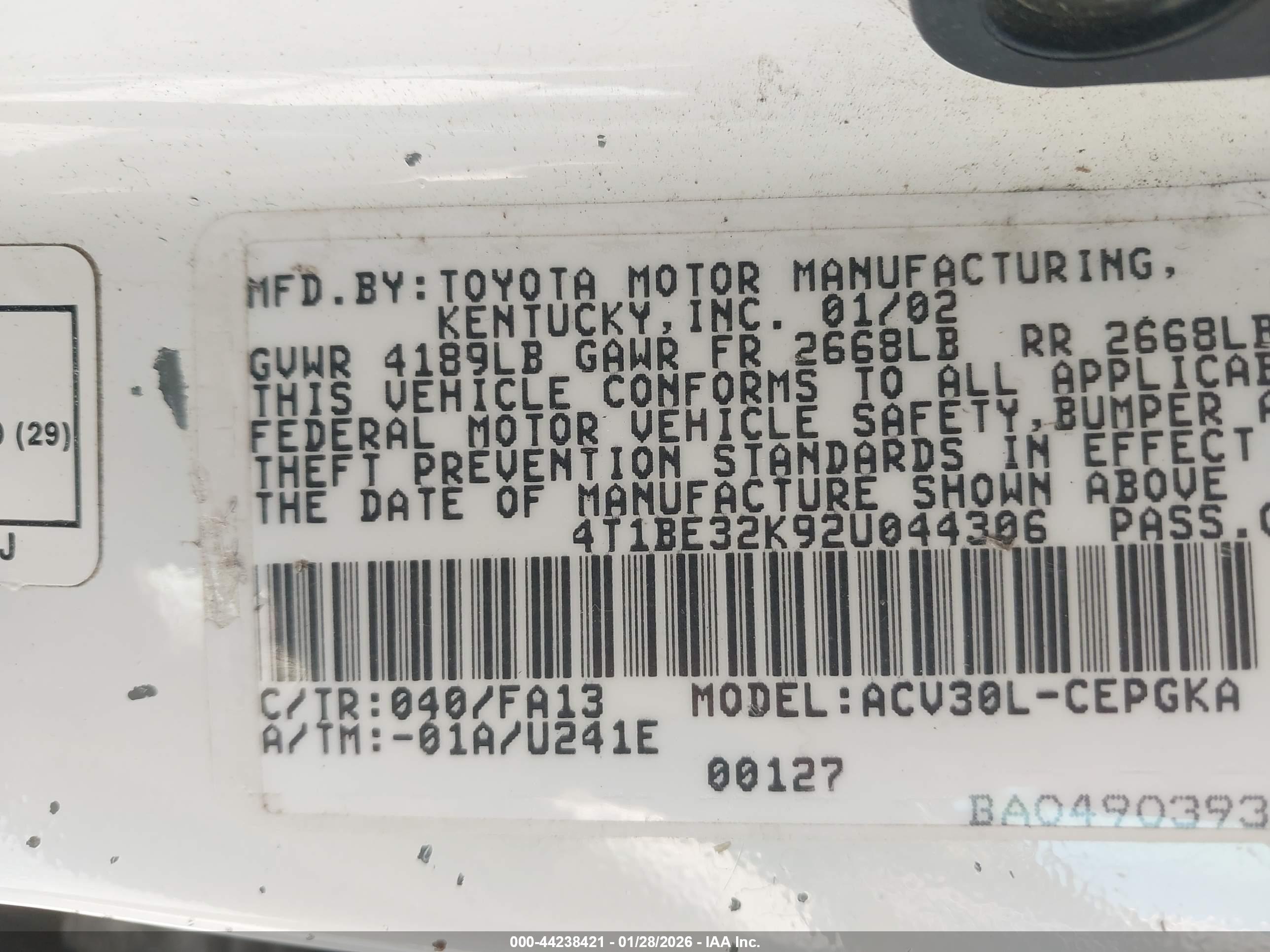 TOYOTA CAMRY image 9