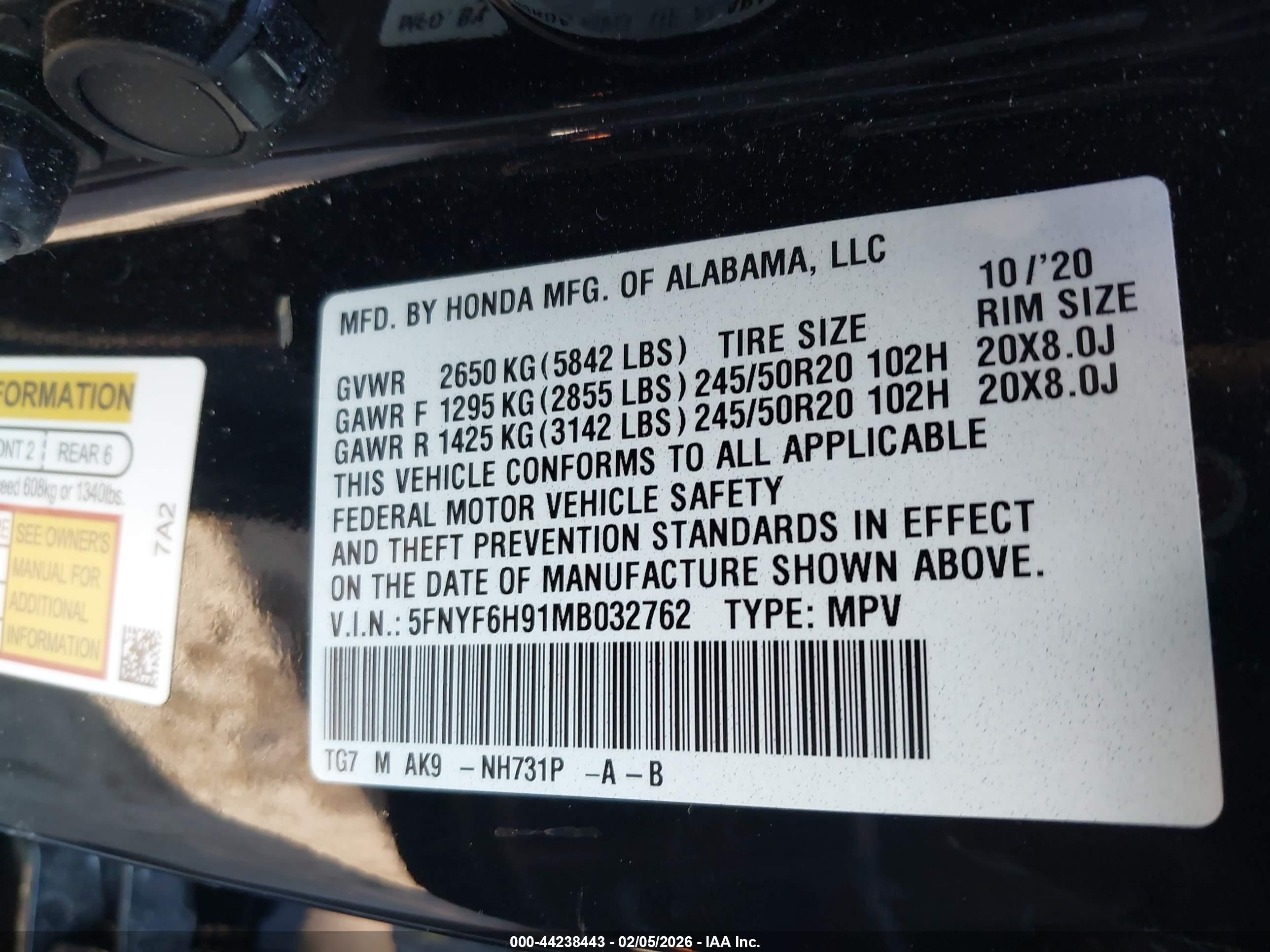 HONDA PILOT image 9