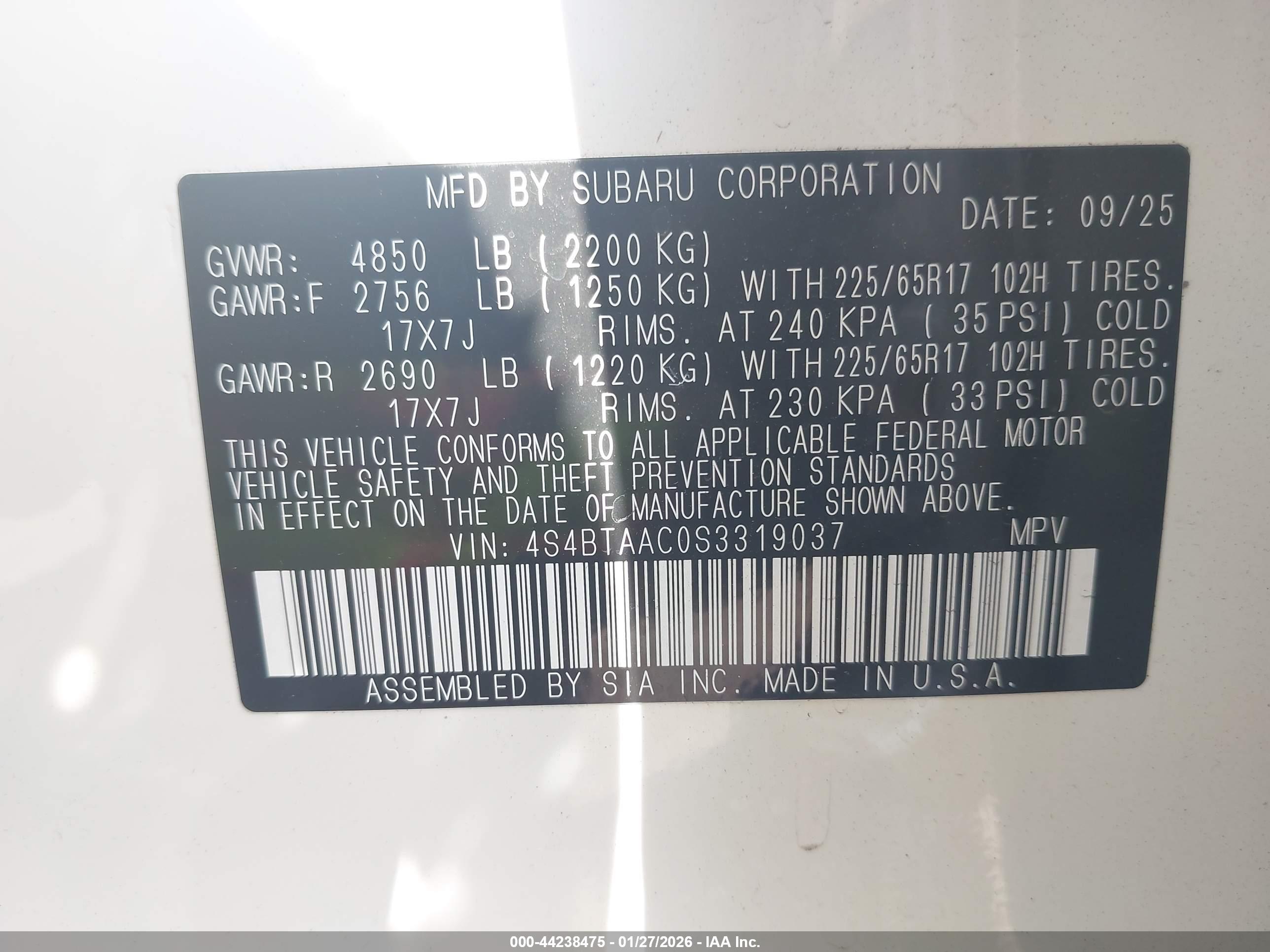 SUBARU OUTBACK image 9