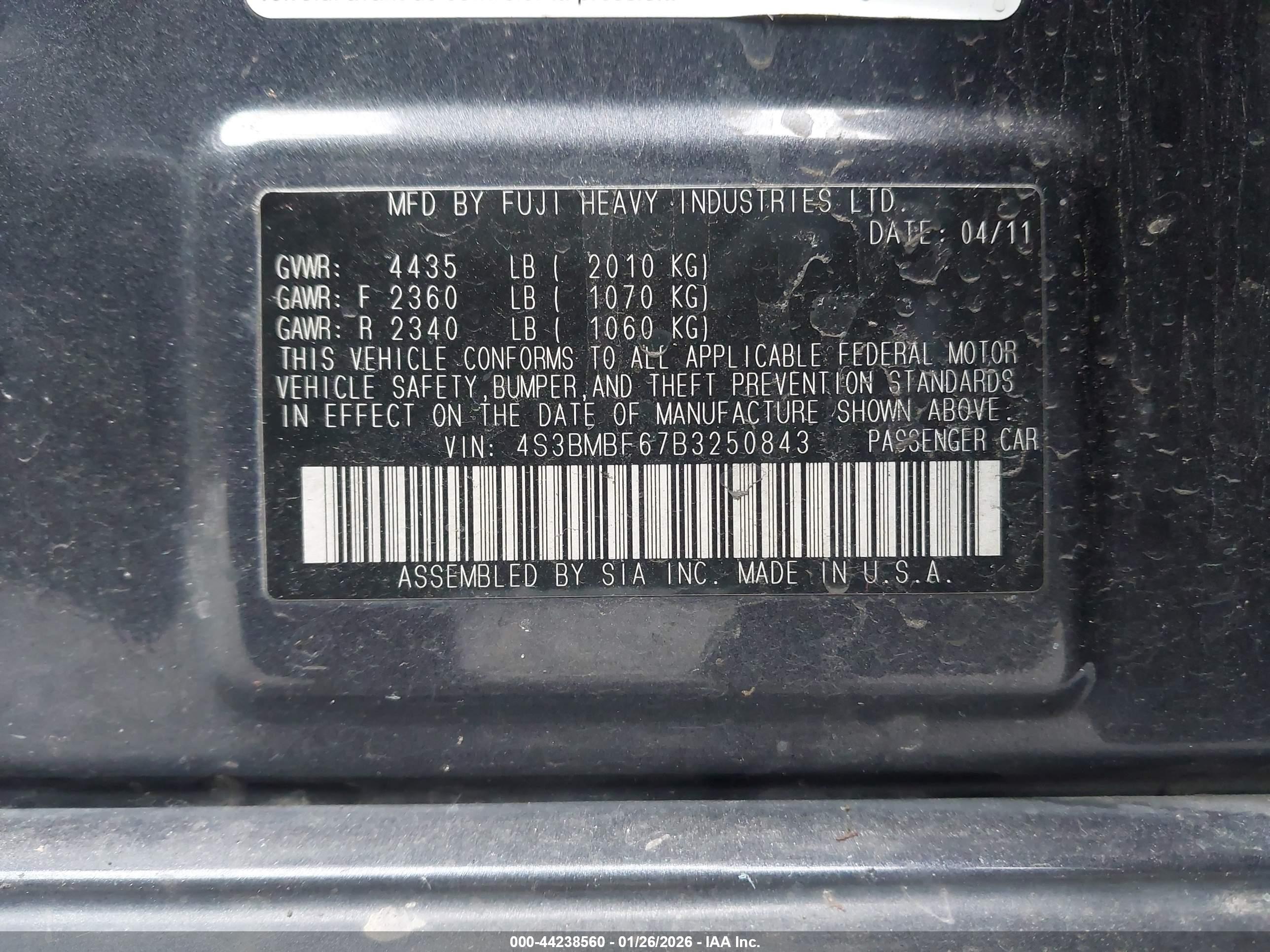 SUBARU LEGACY image 9