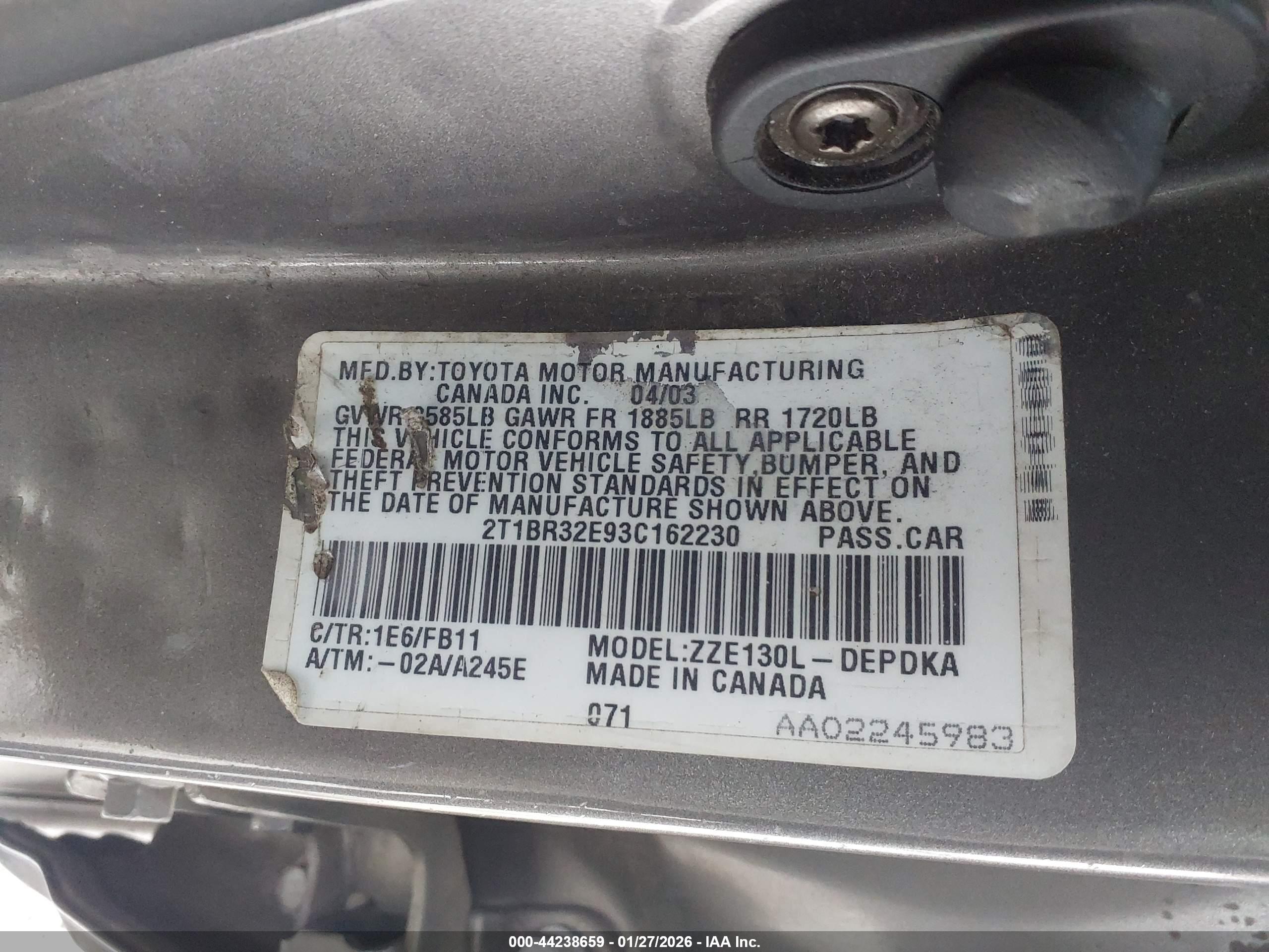 TOYOTA COROLLA image 9