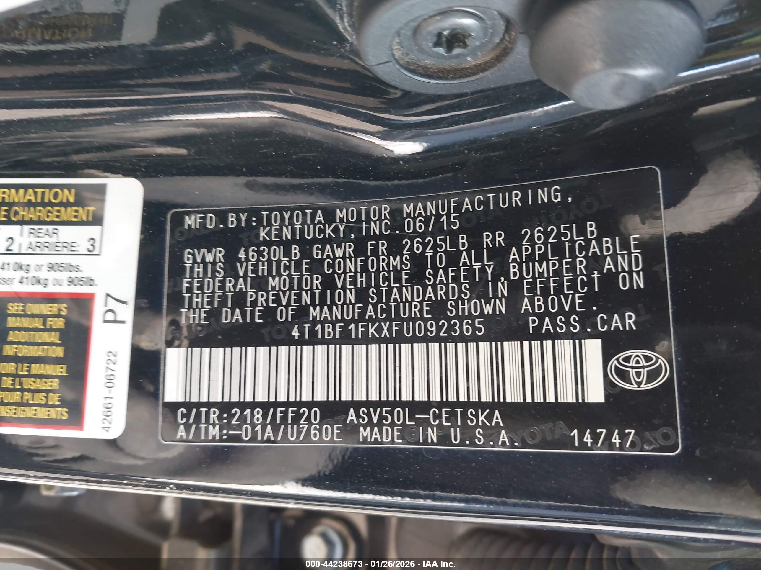 TOYOTA CAMRY image 9