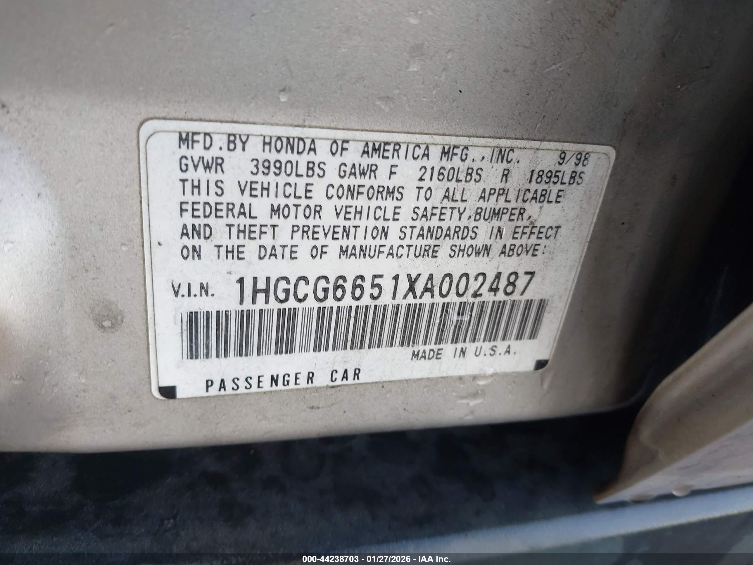 HONDA ACCORD image 9
