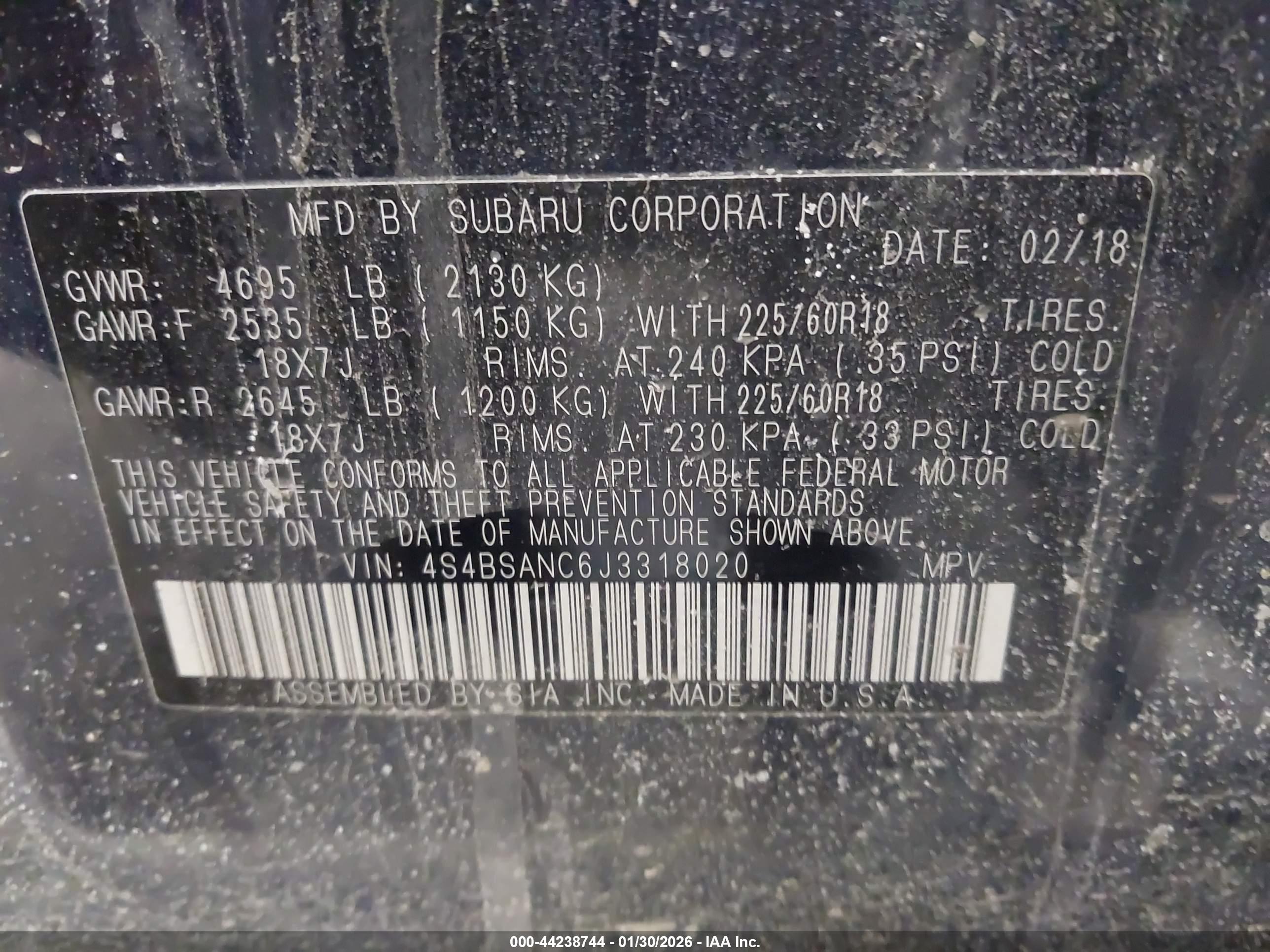 SUBARU OUTBACK image 9