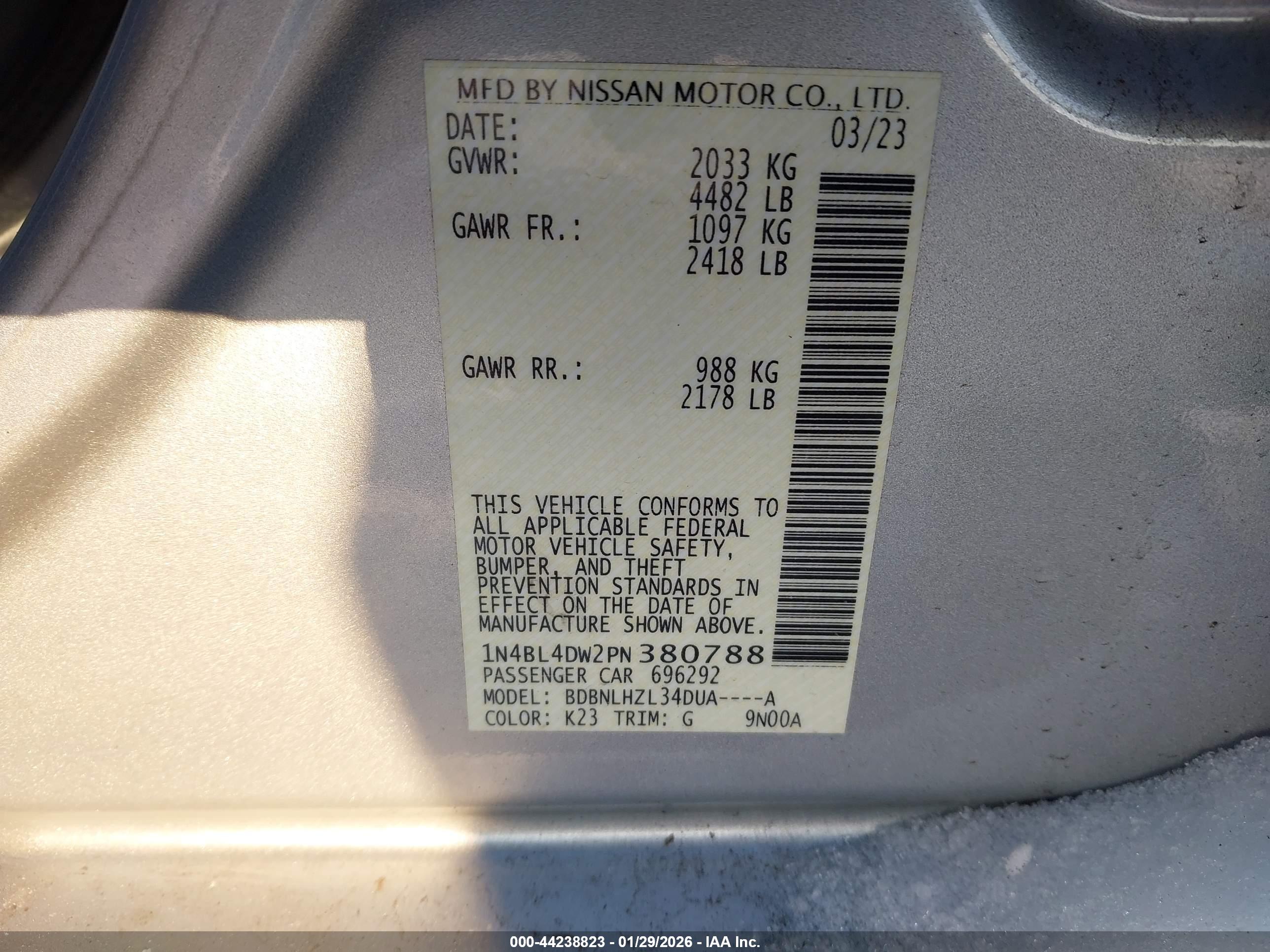 NISSAN ALTIMA image 9