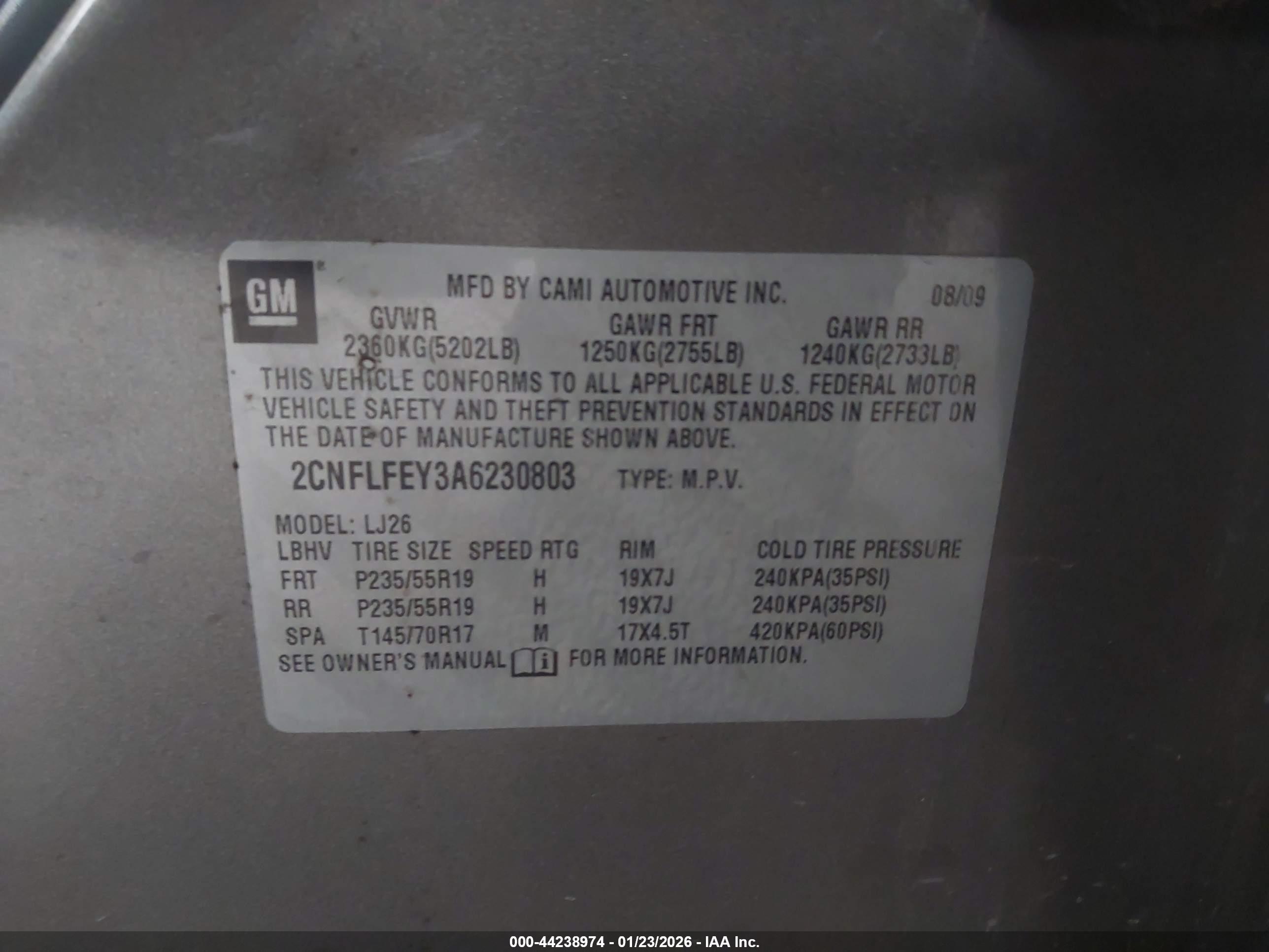 CHEVROLET EQUINOX image 9