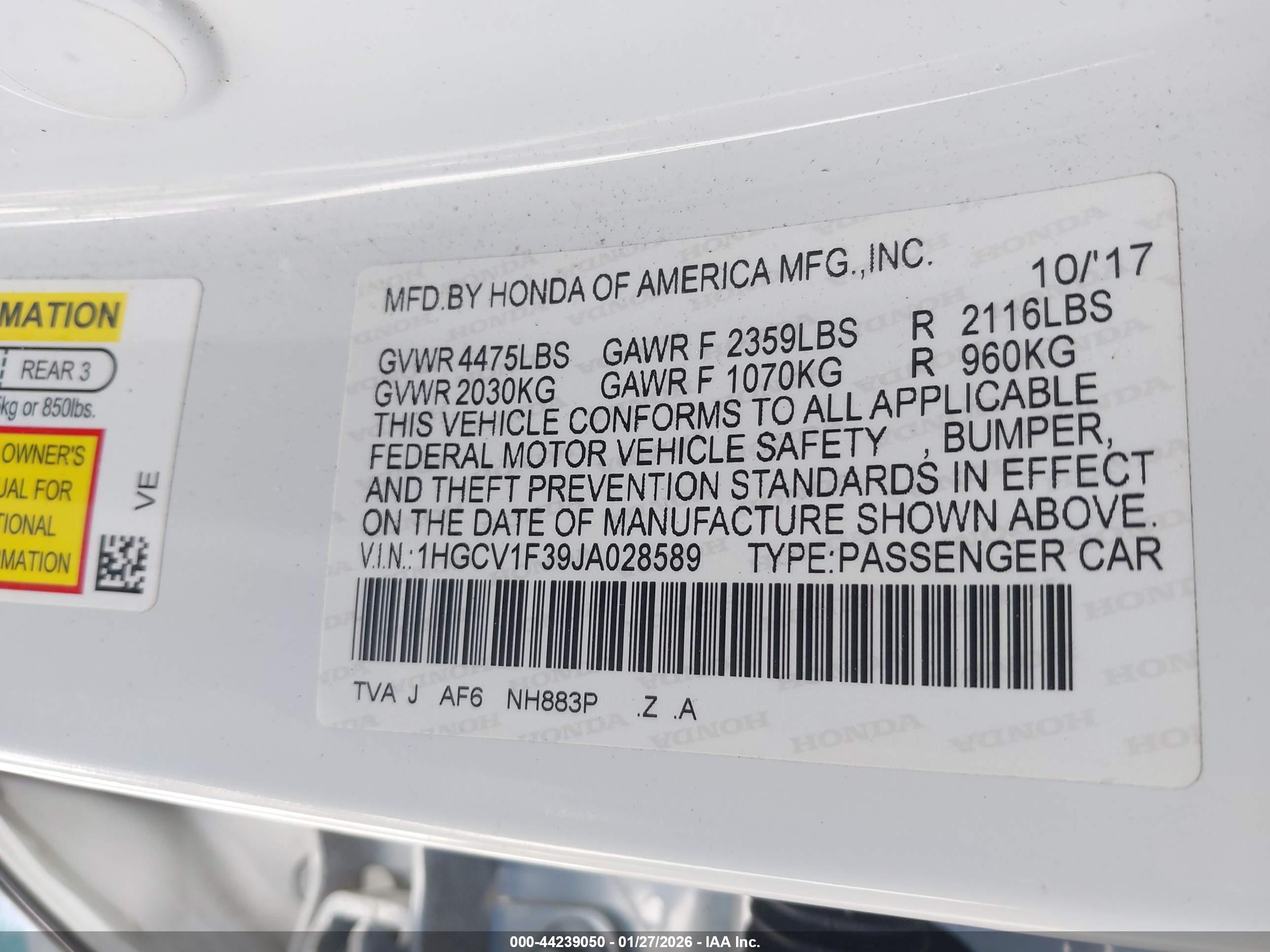 HONDA ACCORD image 9