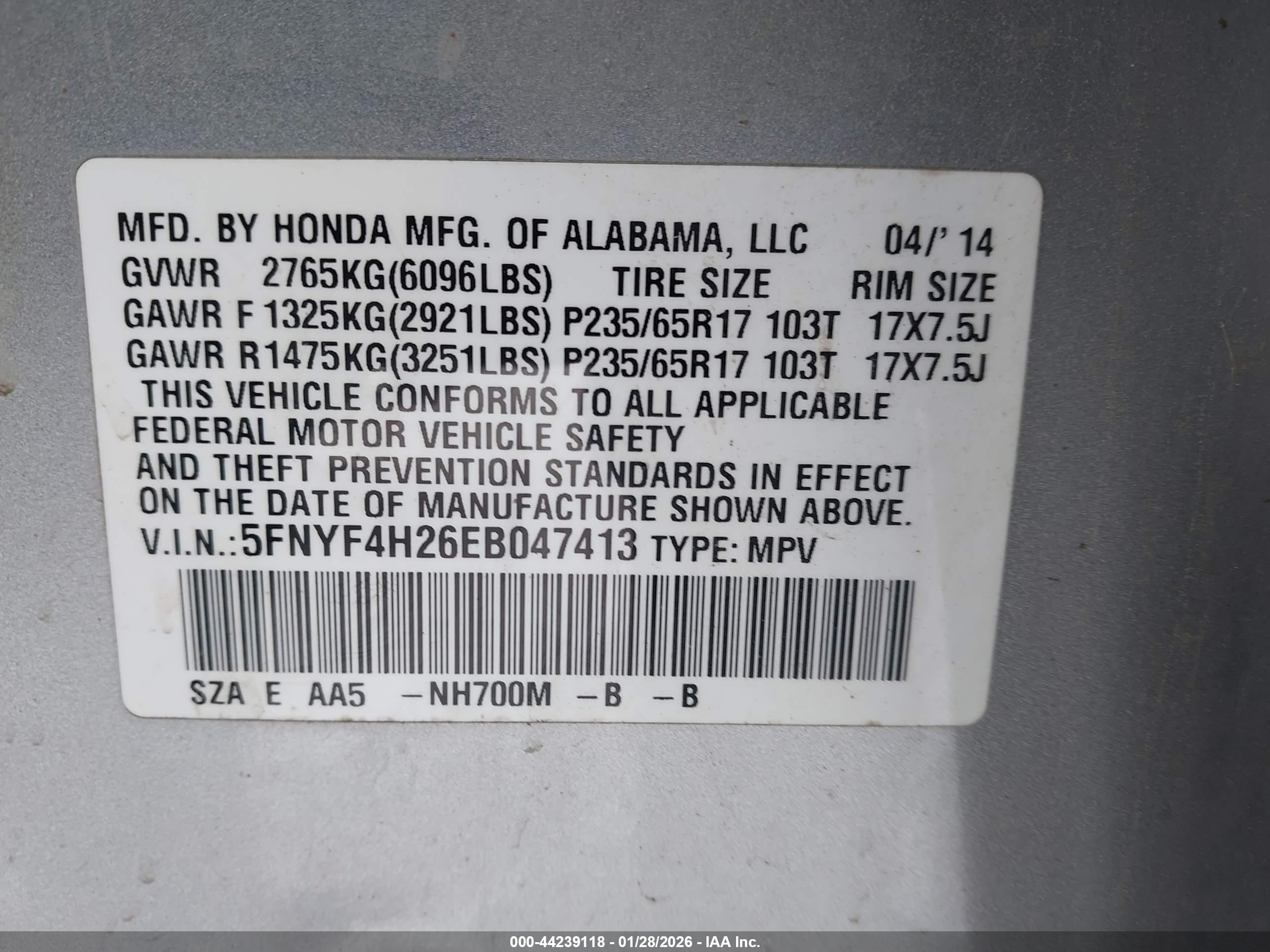 HONDA PILOT image 9