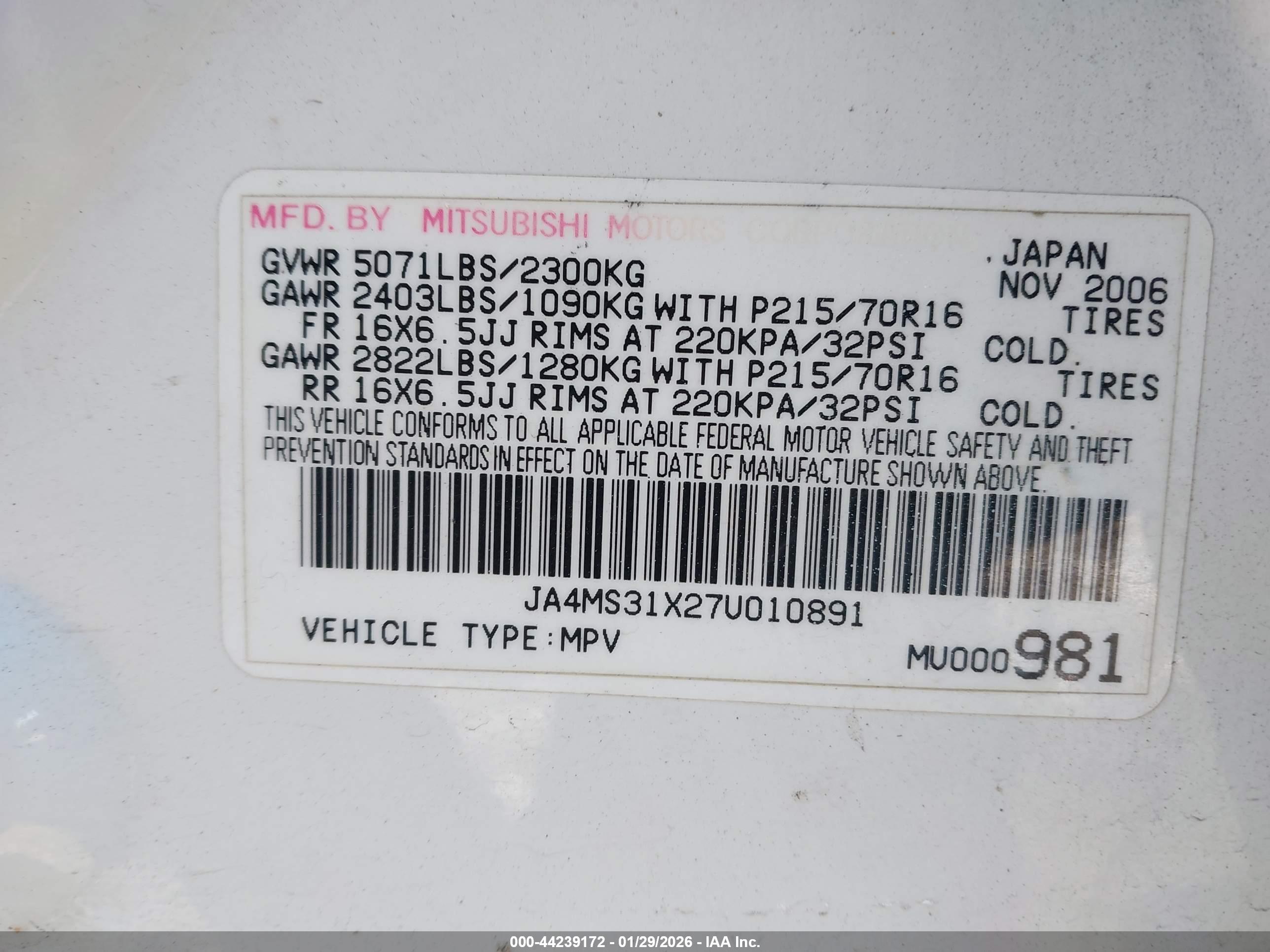 MITSUBISHI OUTLANDER image 9