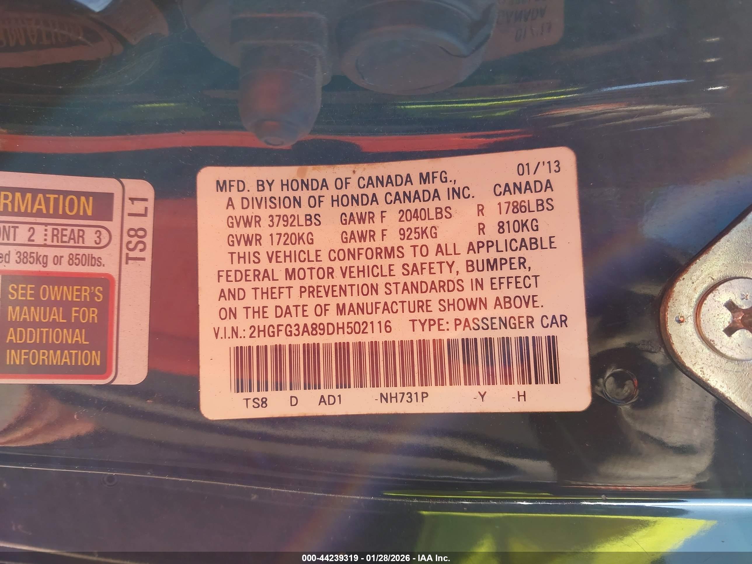 HONDA CIVIC image 9