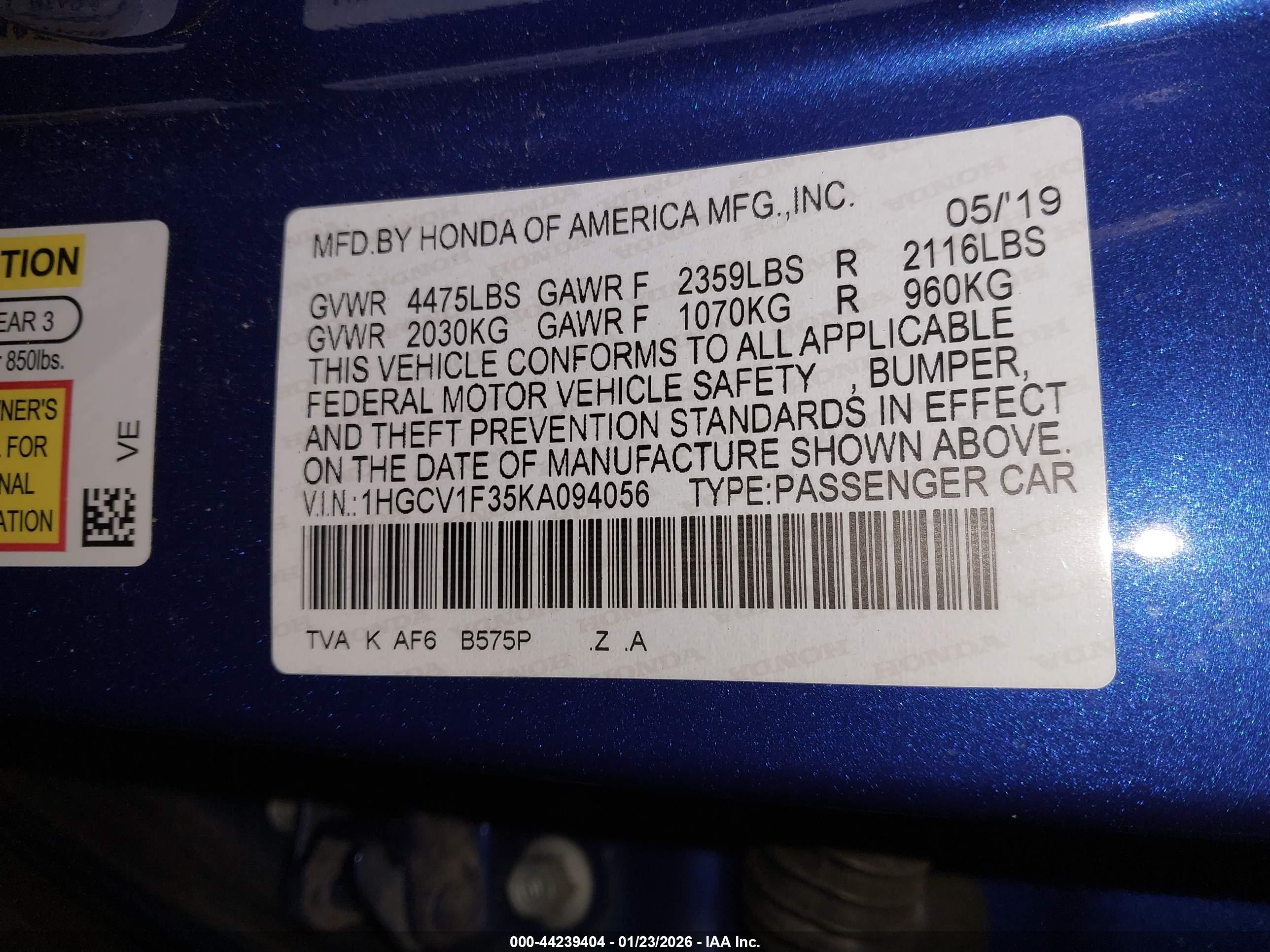 HONDA ACCORD image 9