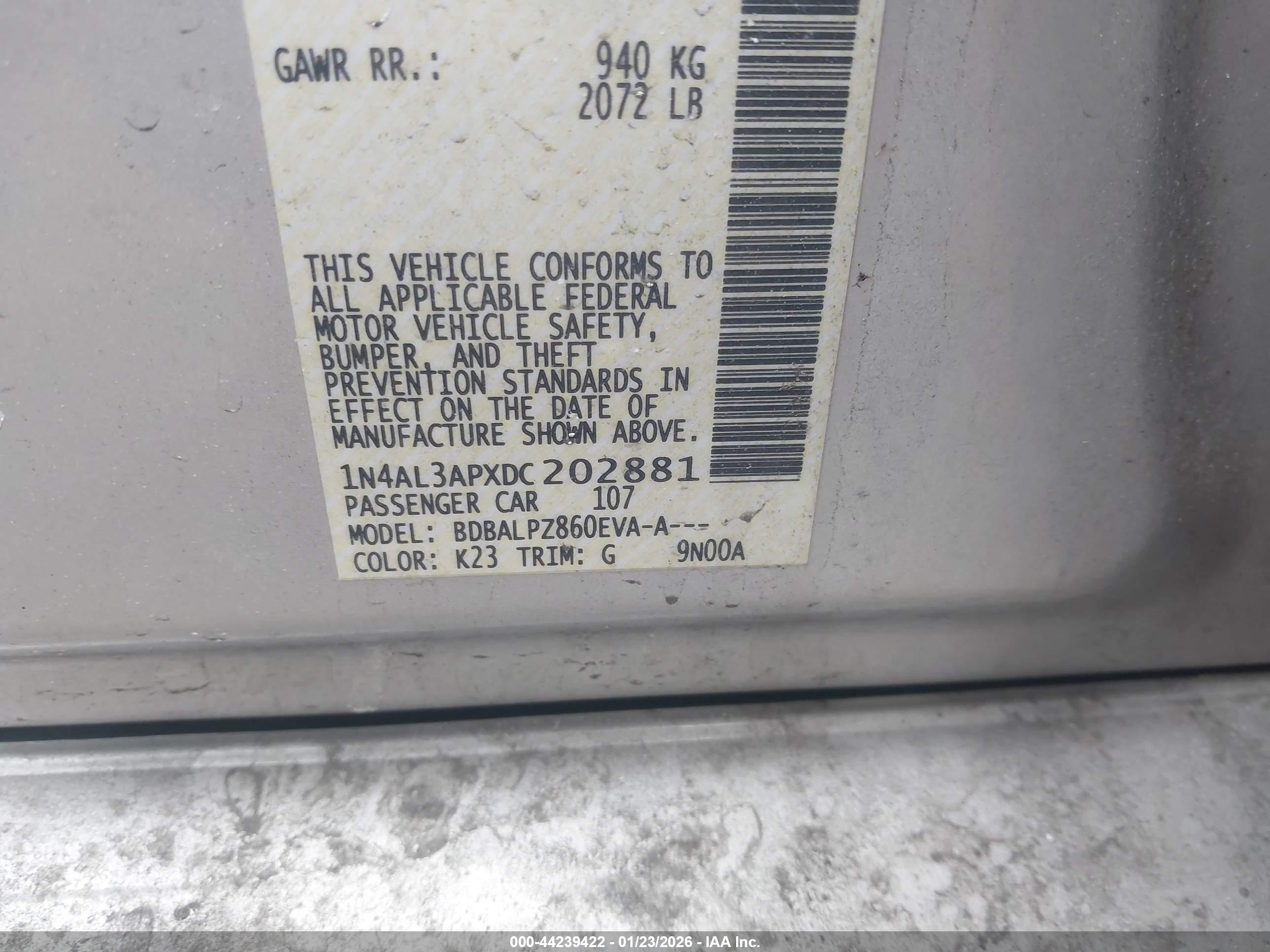 NISSAN ALTIMA image 9