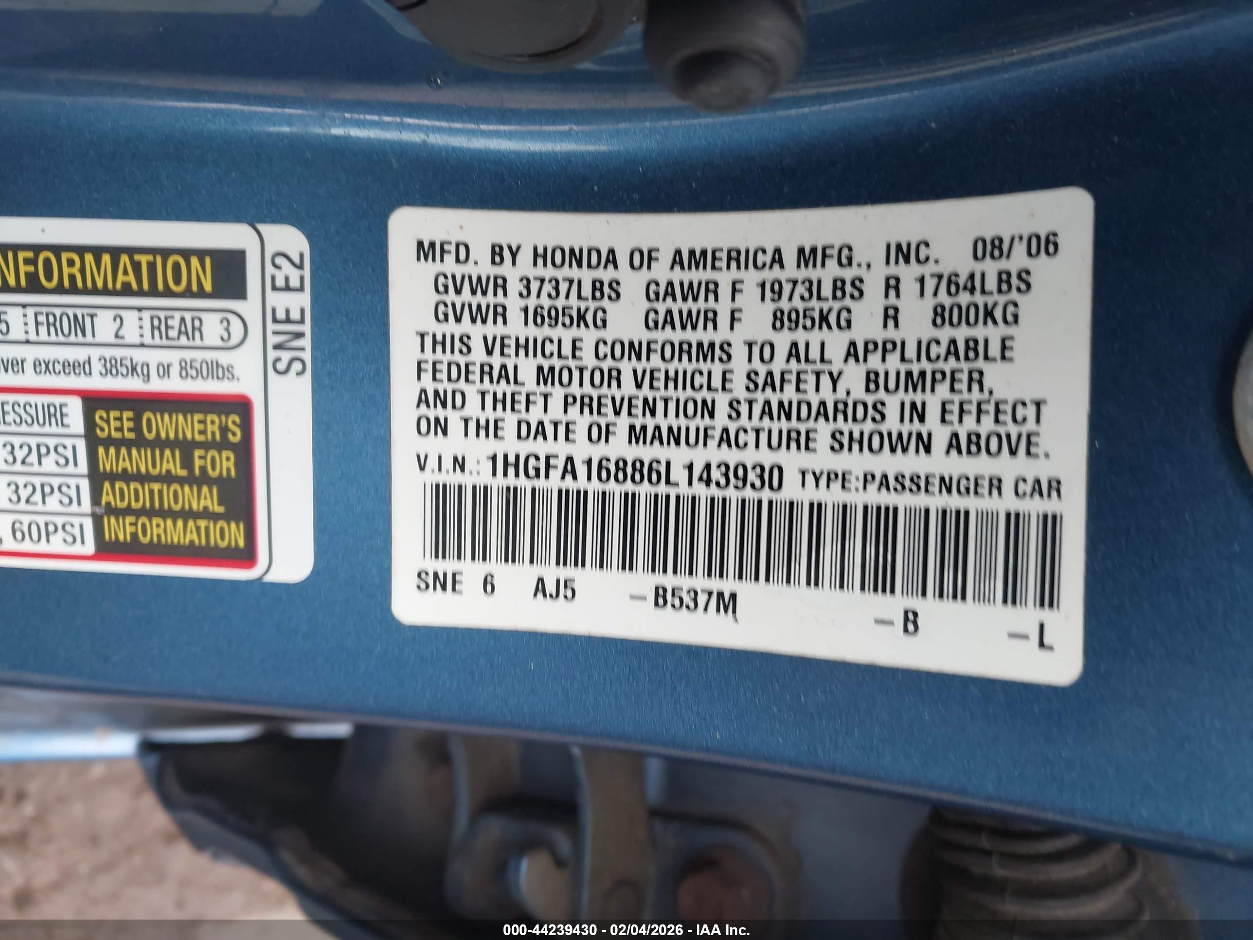 HONDA CIVIC image 9