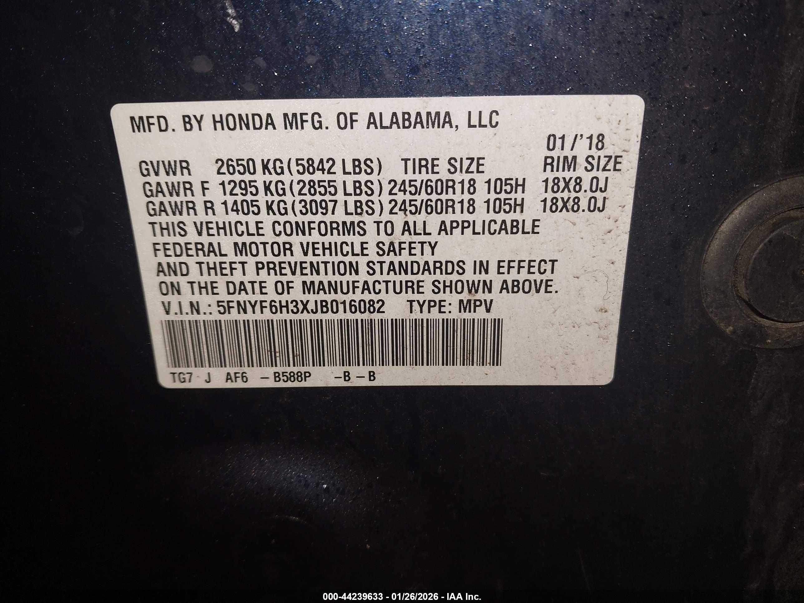 HONDA PILOT image 9