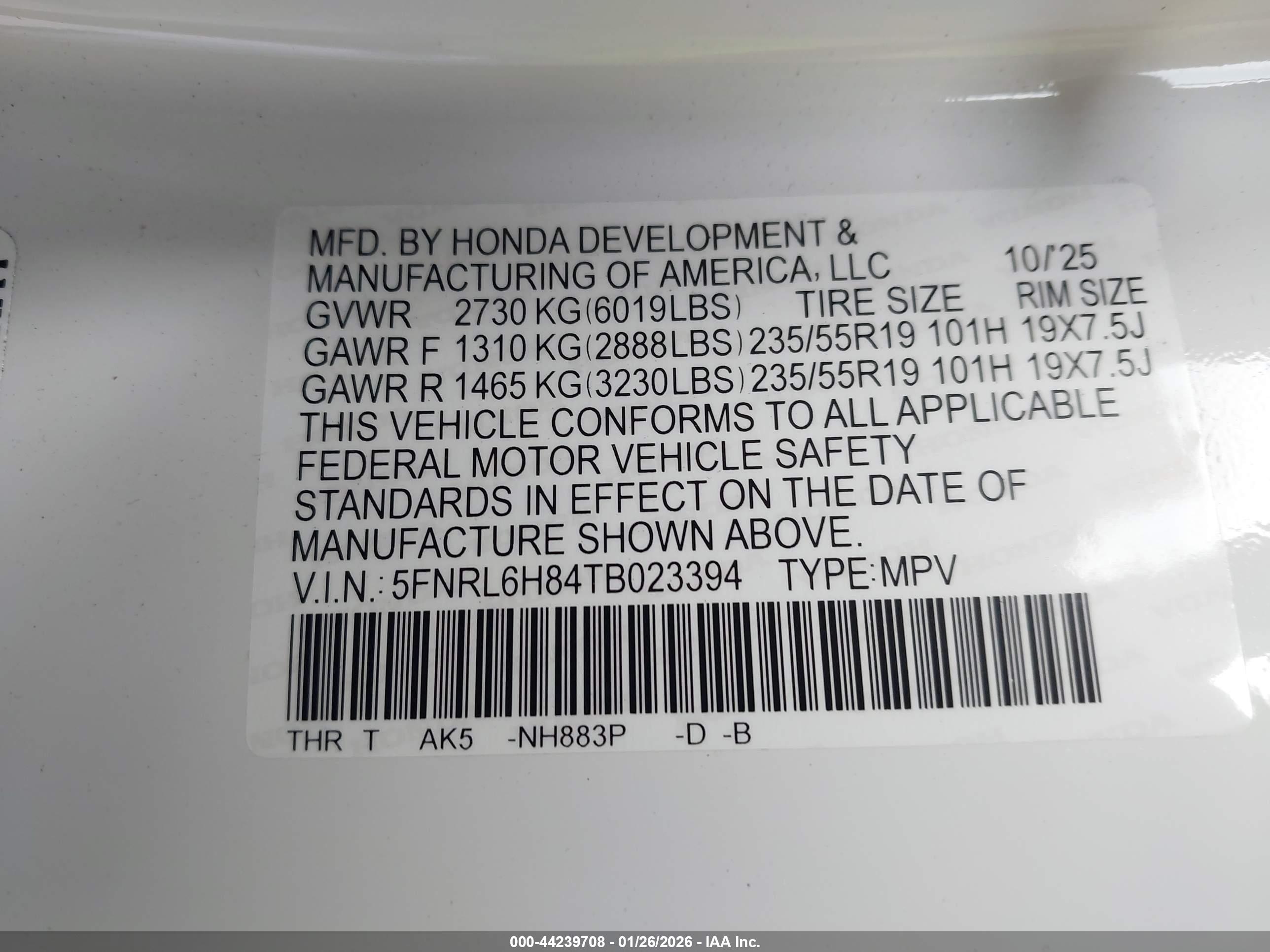 HONDA ODYSSEY image 9