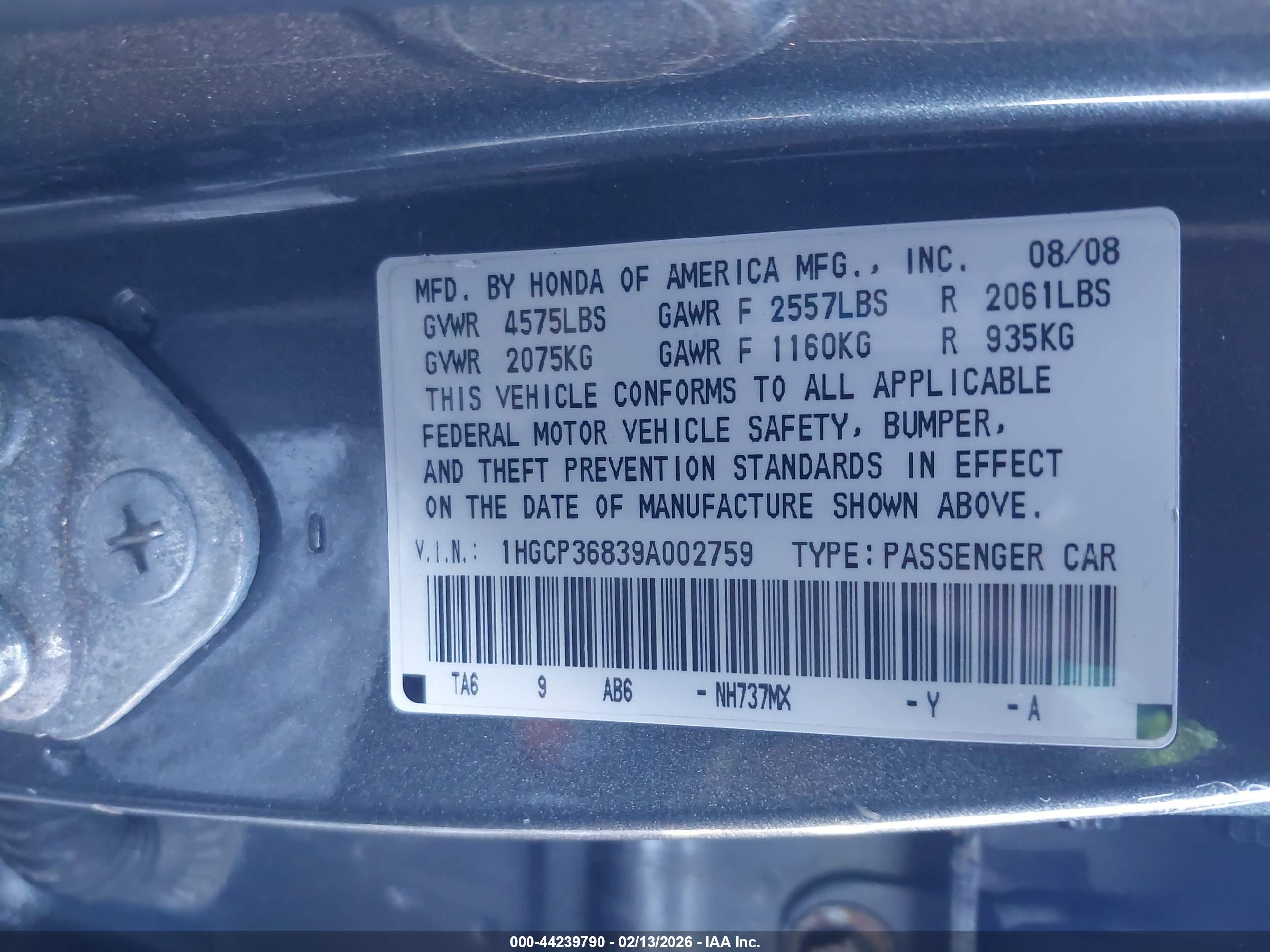 HONDA ACCORD image 9