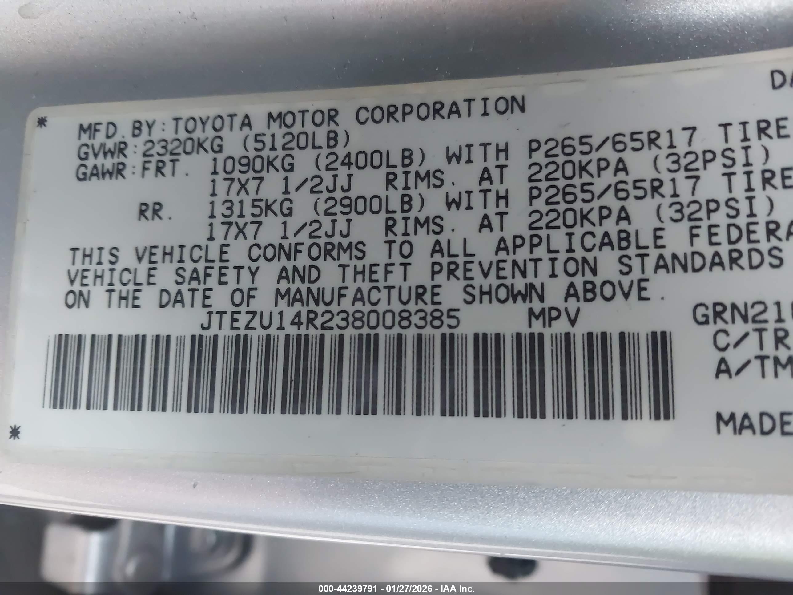 TOYOTA 4RUNNER image 9