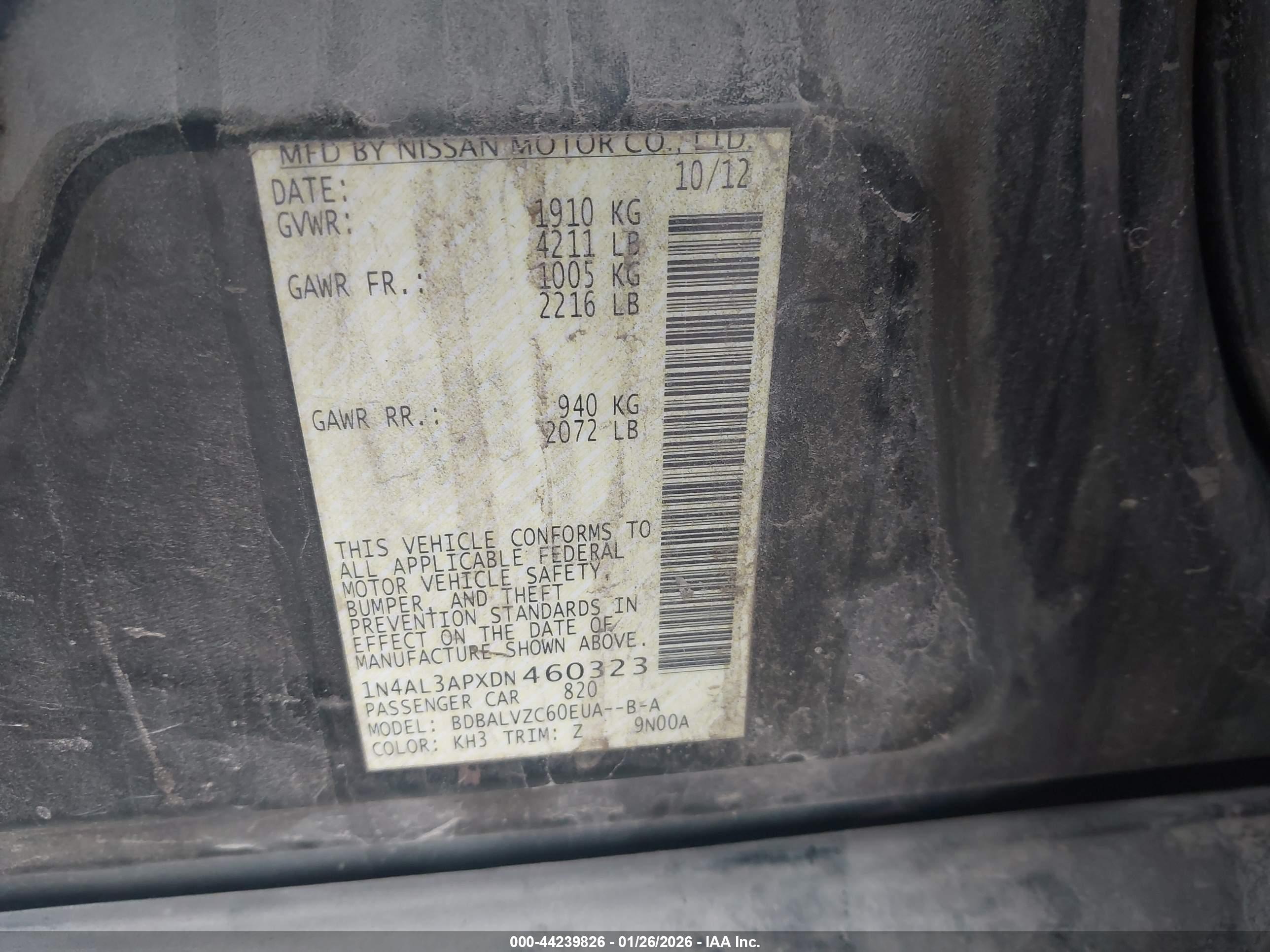 NISSAN ALTIMA image 9
