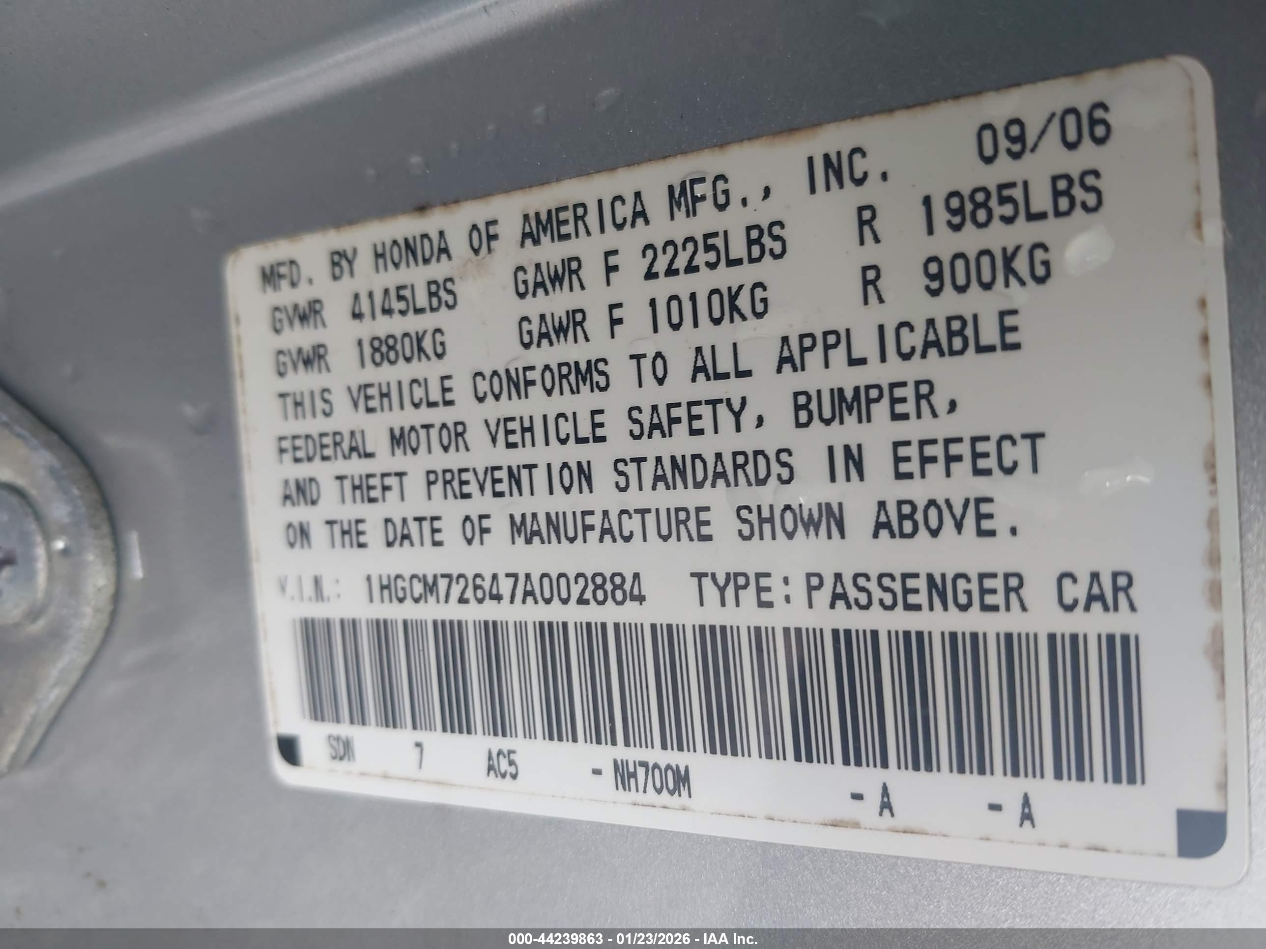 HONDA ACCORD image 9