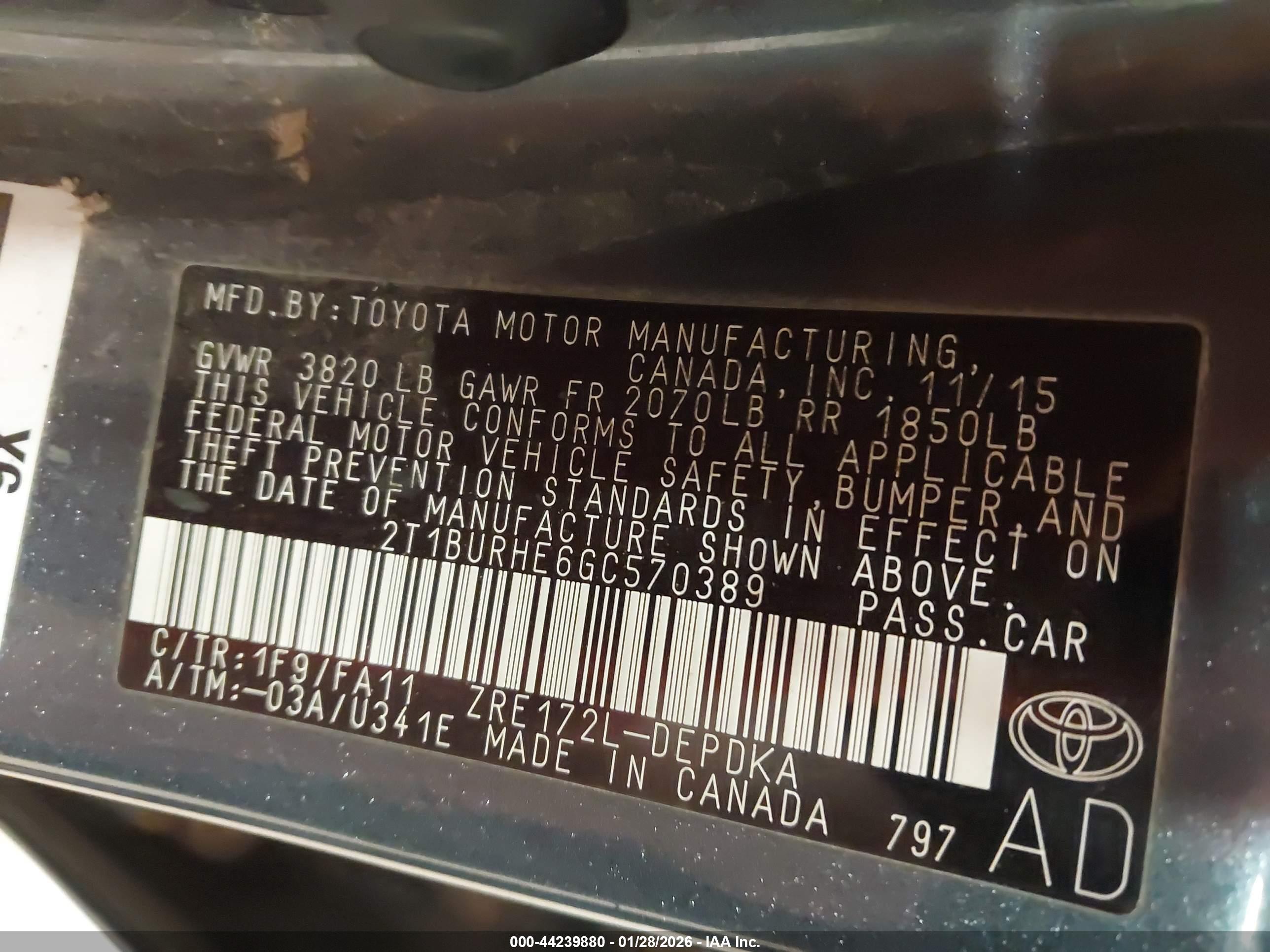TOYOTA COROLLA image 9