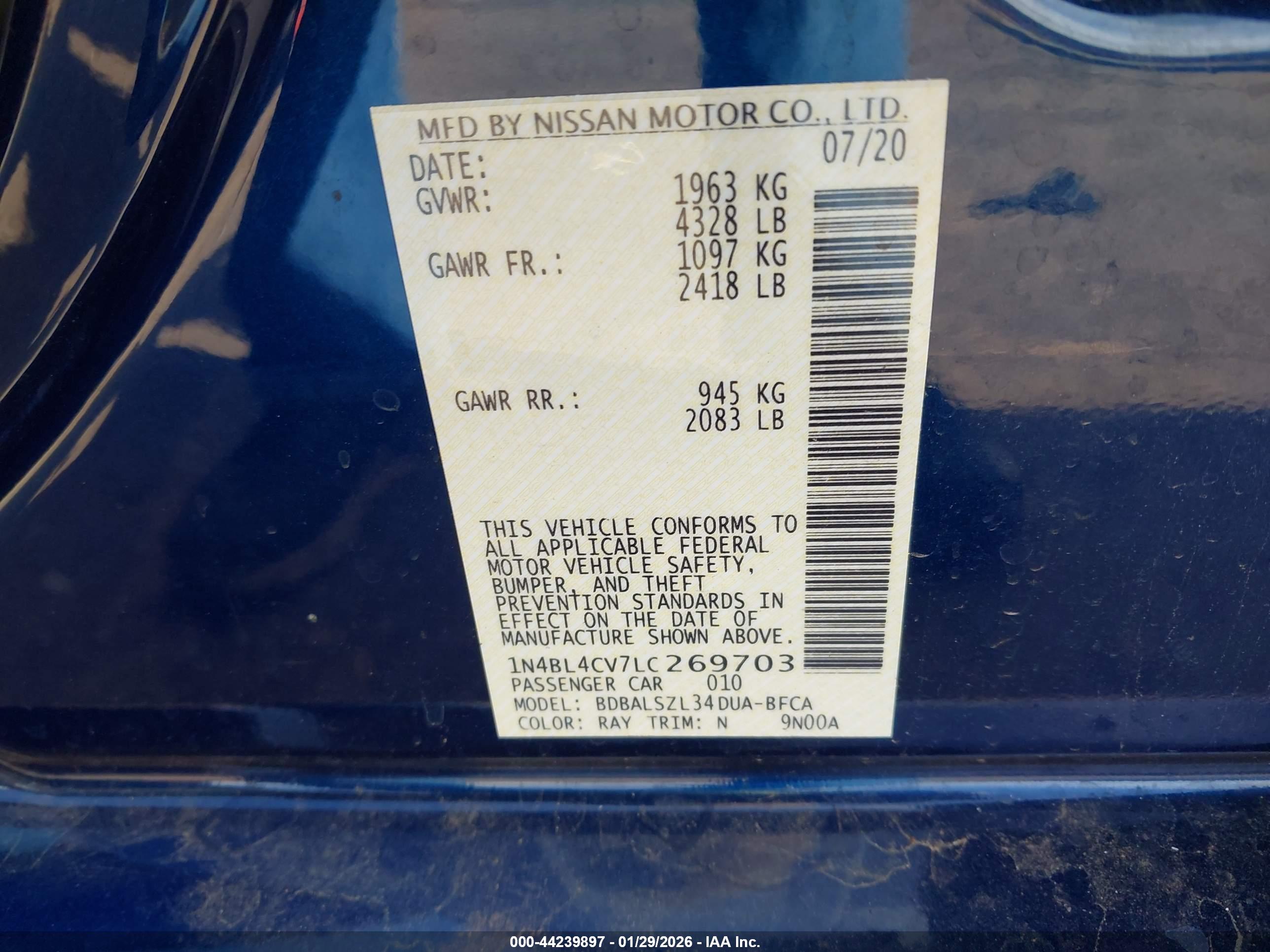 NISSAN ALTIMA image 9