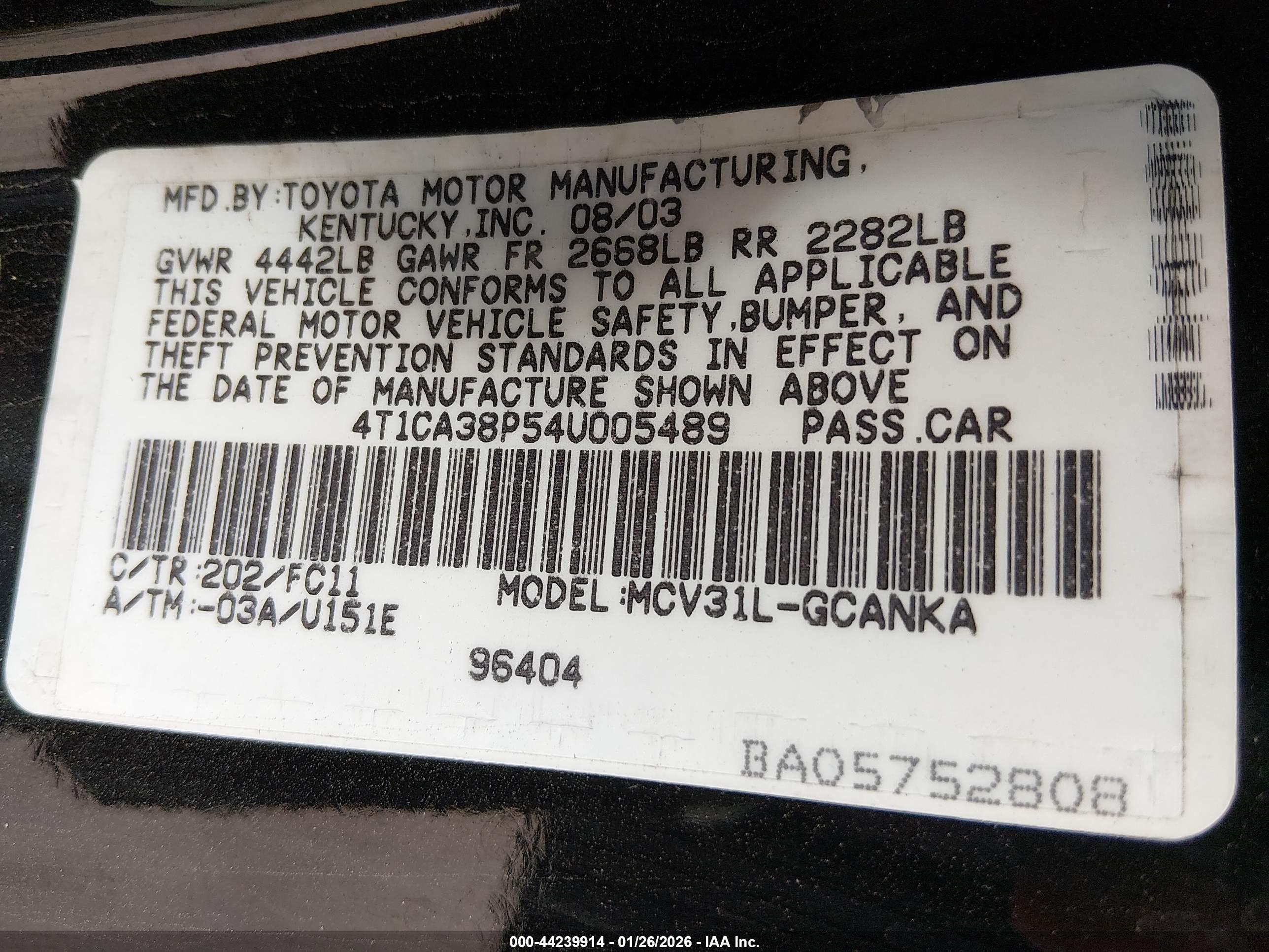 TOYOTA CAMRY image 9