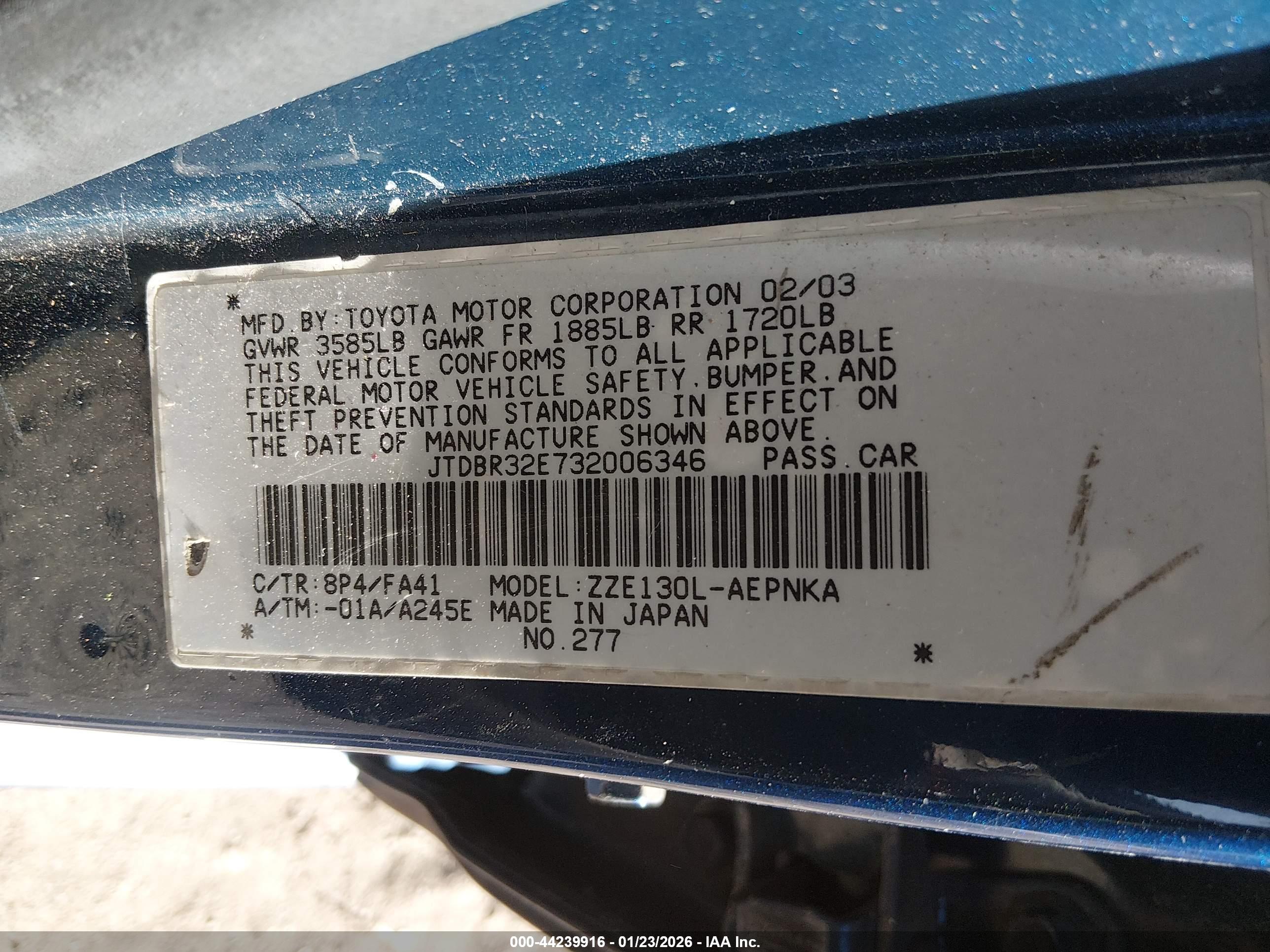 TOYOTA COROLLA image 9