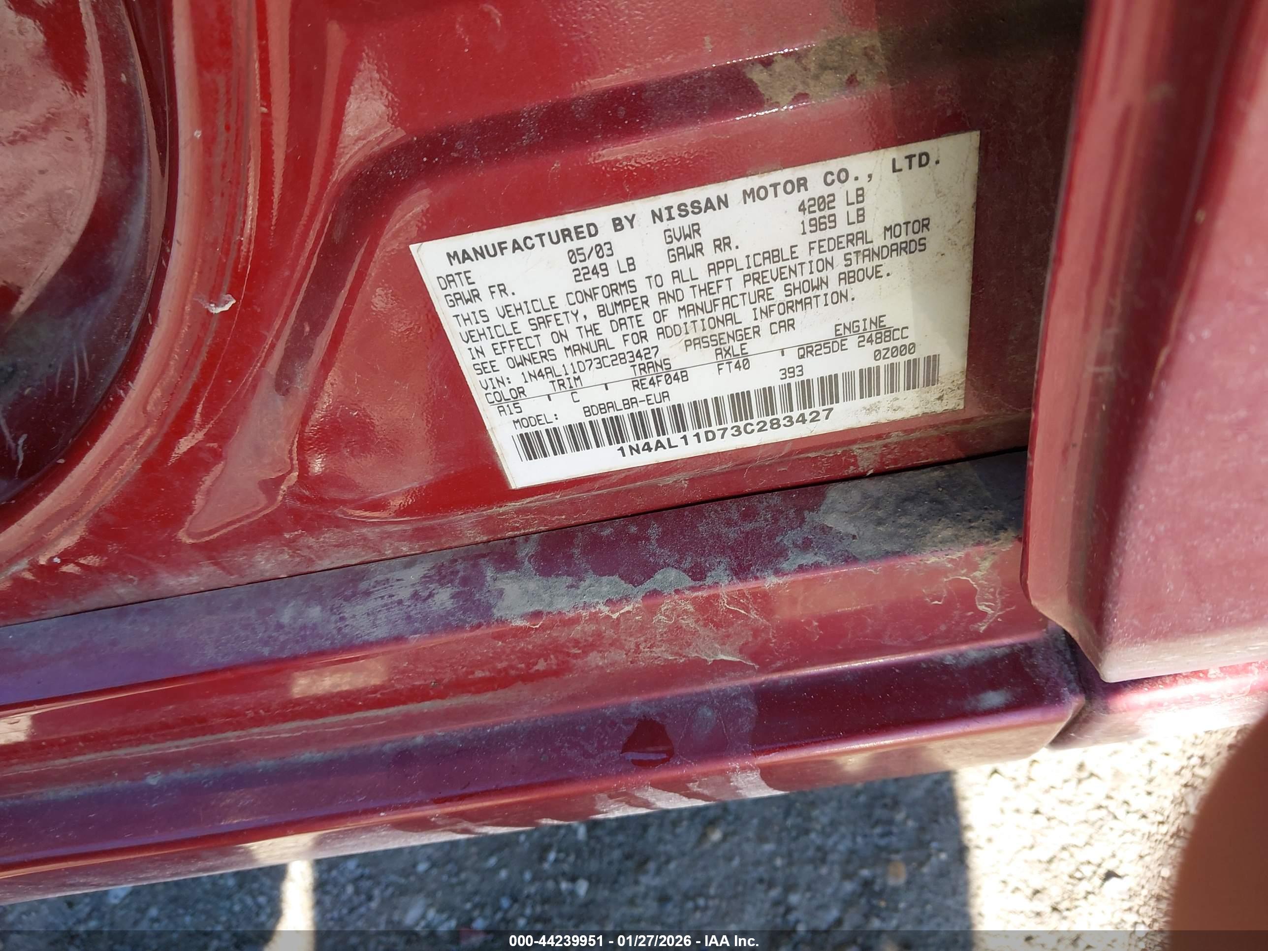 NISSAN ALTIMA image 9