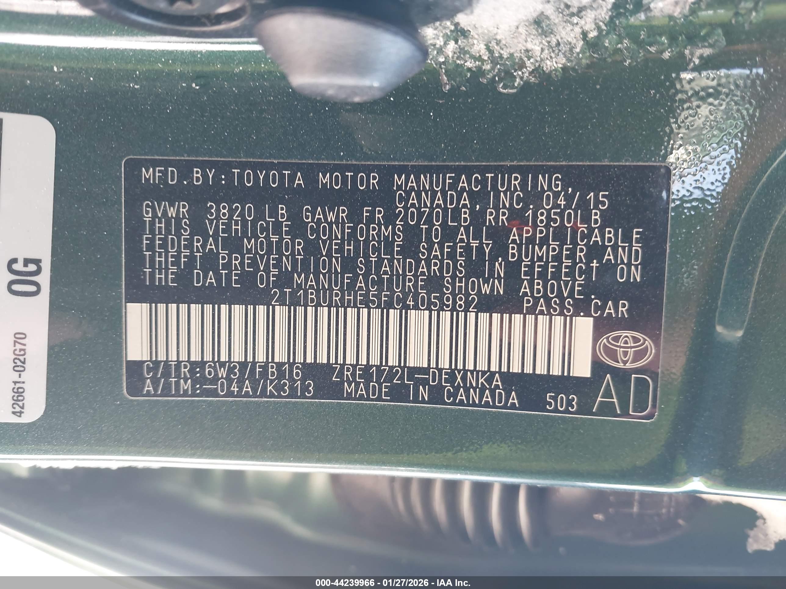 TOYOTA COROLLA image 9
