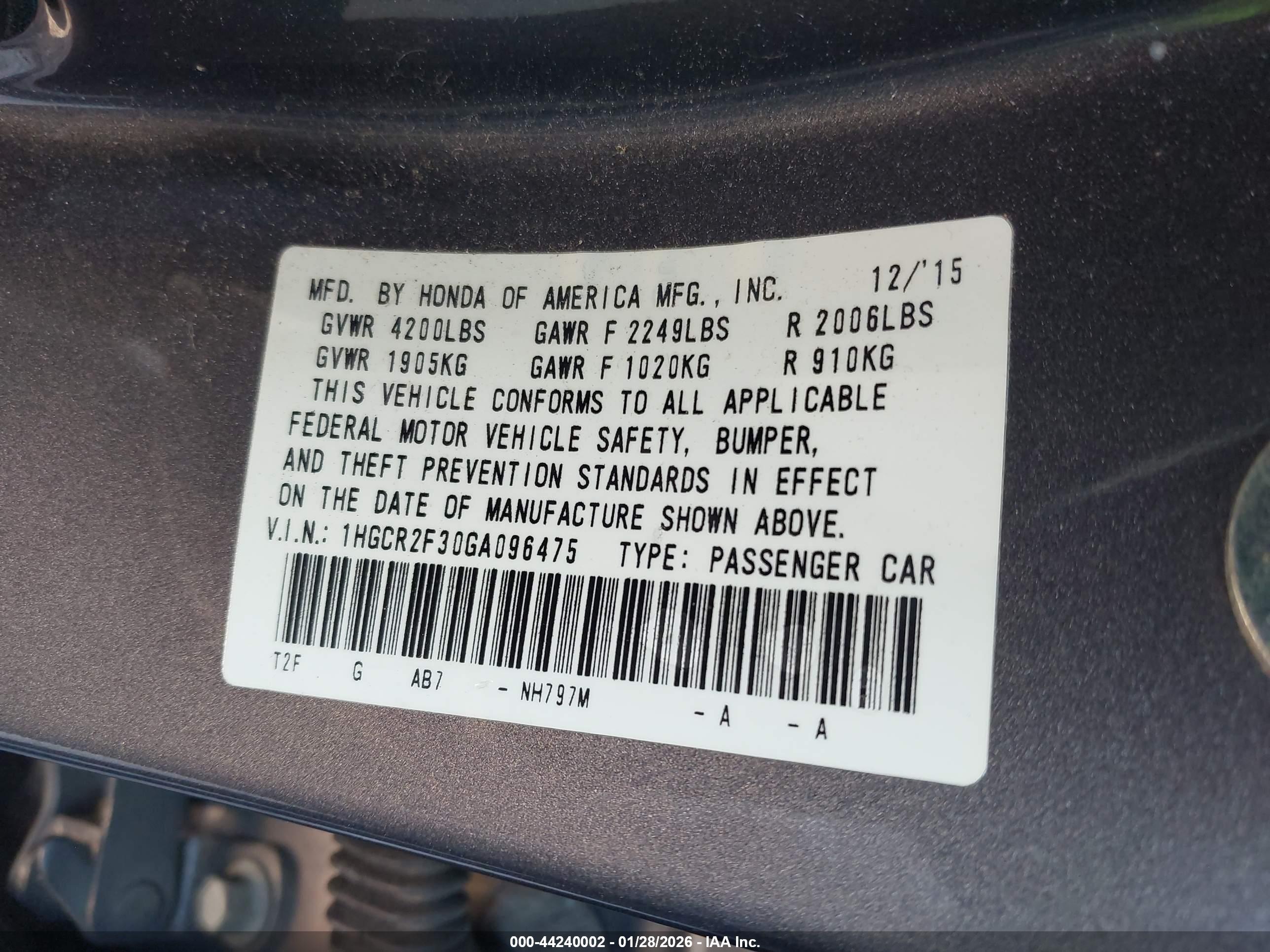 HONDA ACCORD image 9